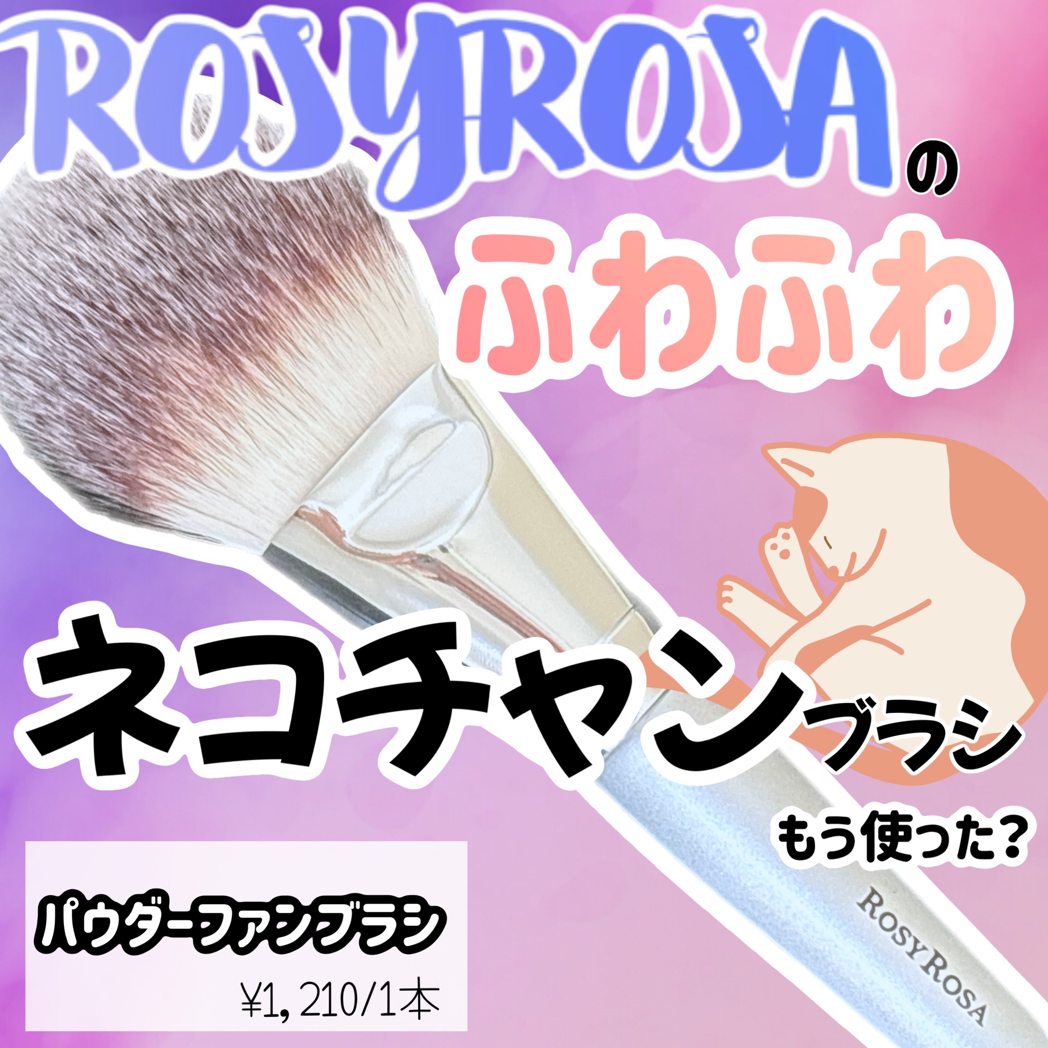 パウダーファンブラシ/ロージーローザ/メイクブラシを使ったクチコミ（1枚目）