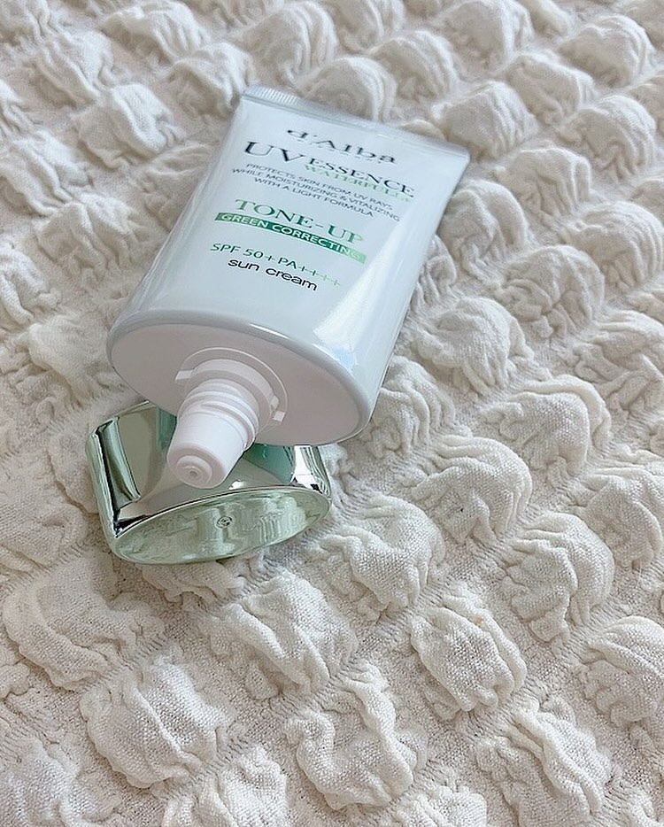 クリーンティーツリーリポソームトーンアップサンクリーム（グリーン）/ダルバ/日焼け止めクリームを使ったクチコミ（3枚目）