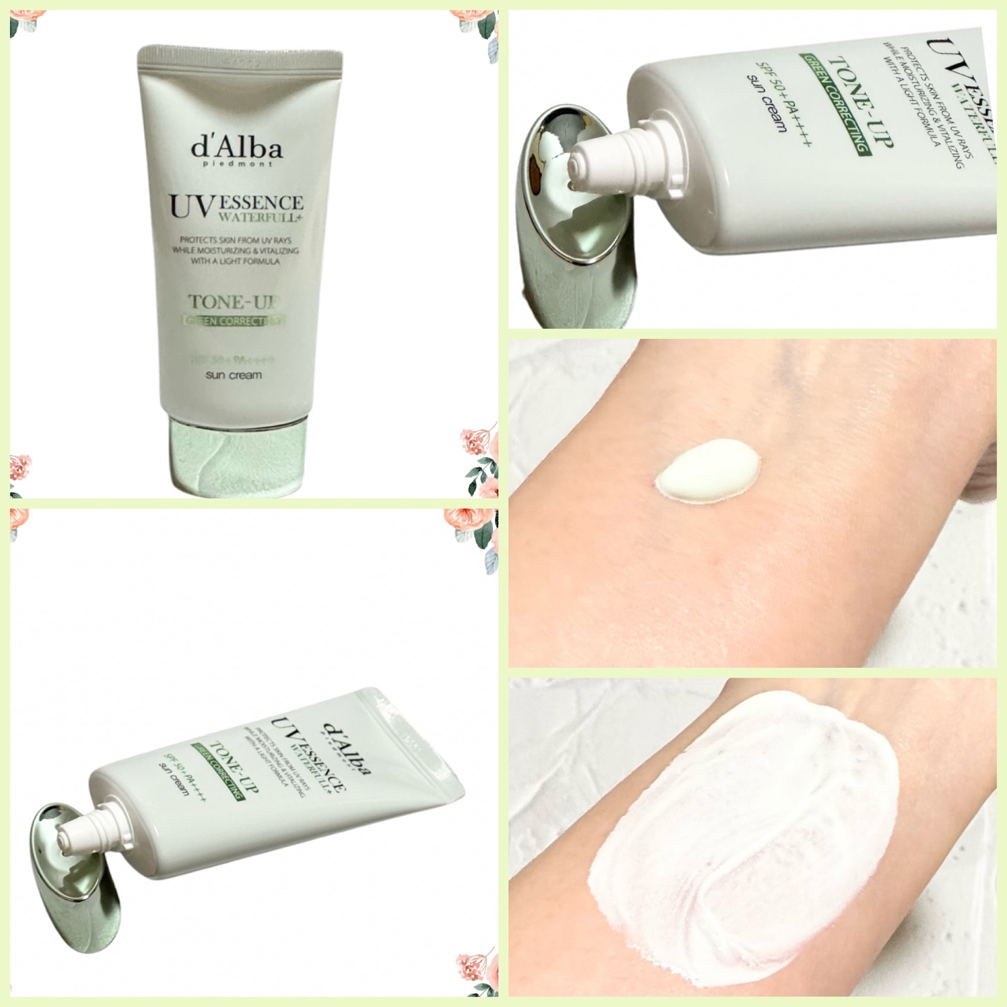 クリーンティーツリーリポソームトーンアップサンクリーム（グリーン）/ダルバ/日焼け止めクリームを使ったクチコミ（3枚目）