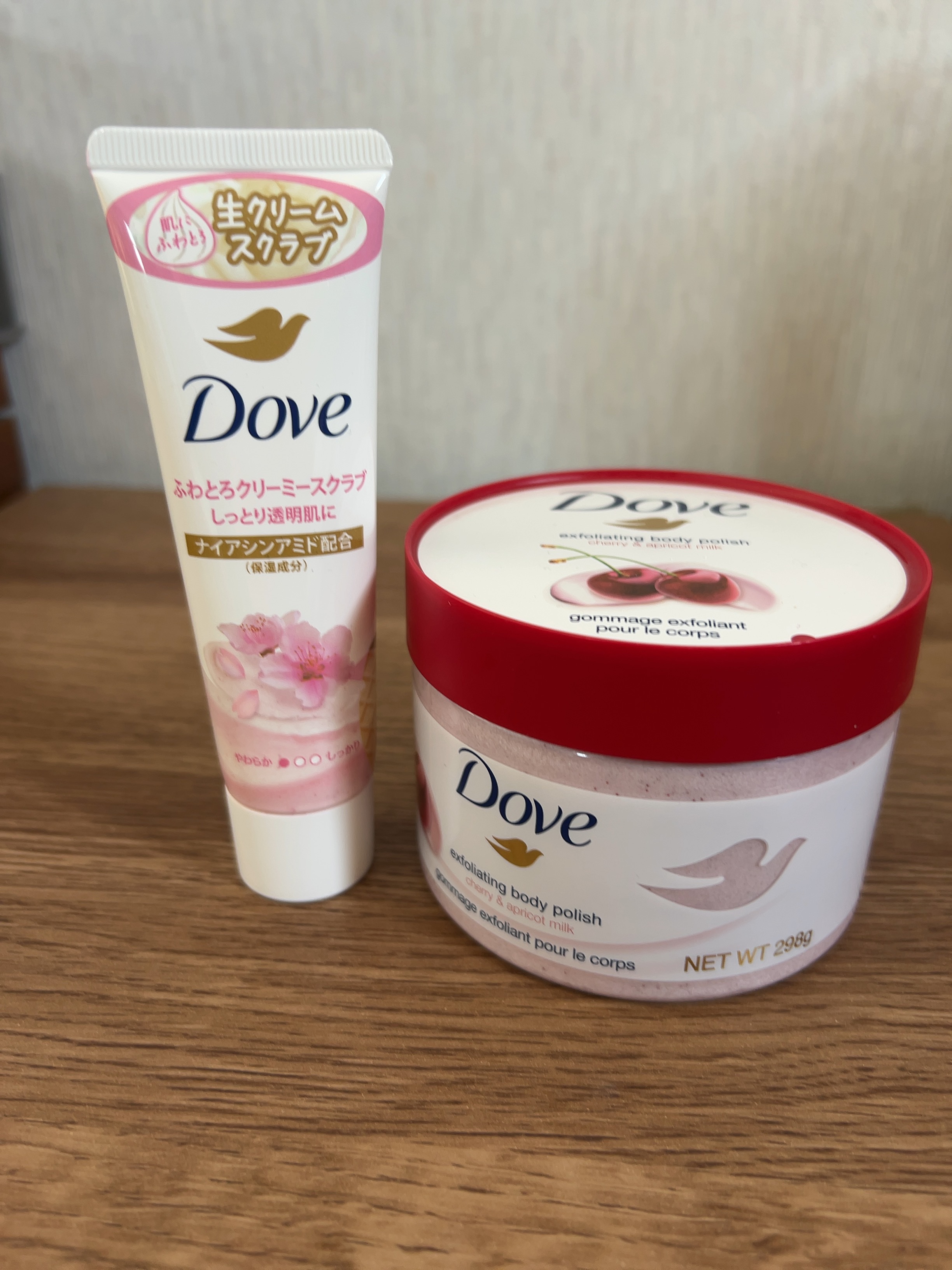 ダヴ ふわとろ　クリーミースクラブ チェリー＆アプリコットミルク/ダヴ/ボディスクラブを使ったクチコミ（3枚目）