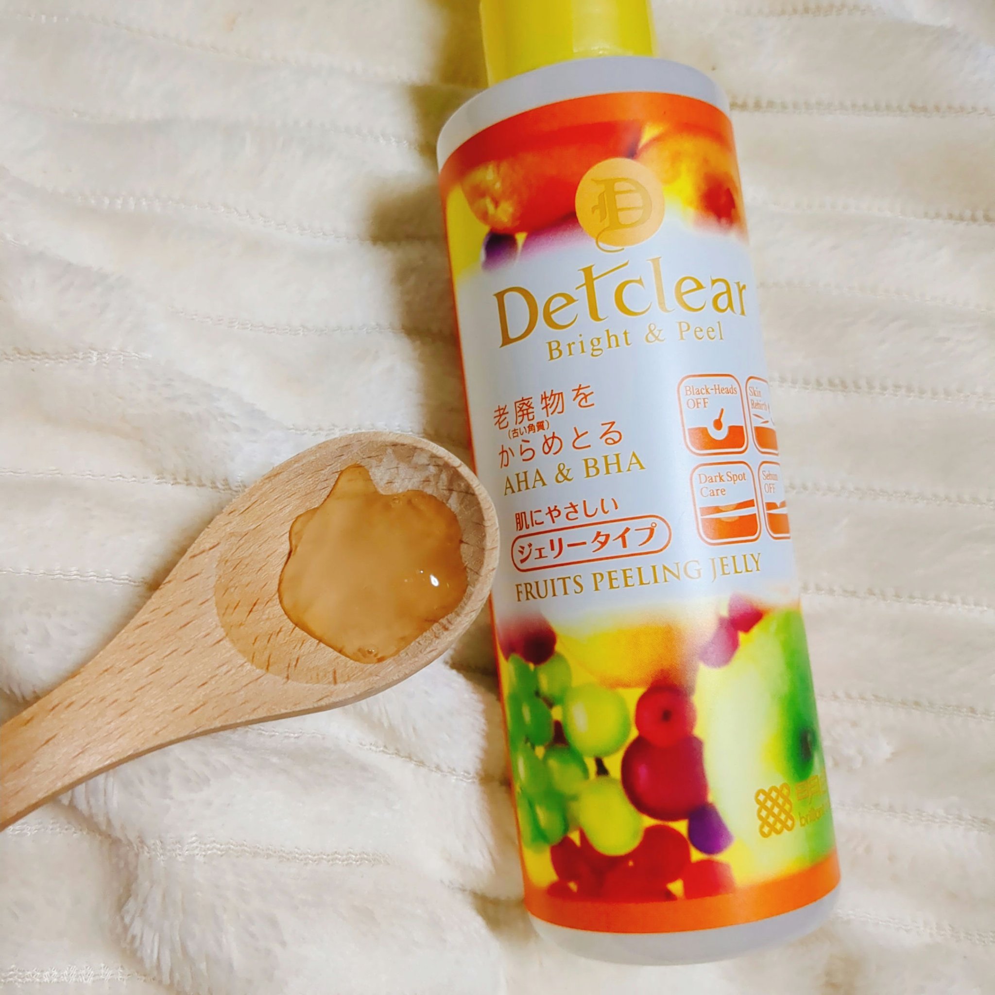 DETクリア ブライト＆ピール ピーリングジェリー<ミックスフルーツの香り>/Detclear/ピーリングを使ったクチコミ（2枚目）