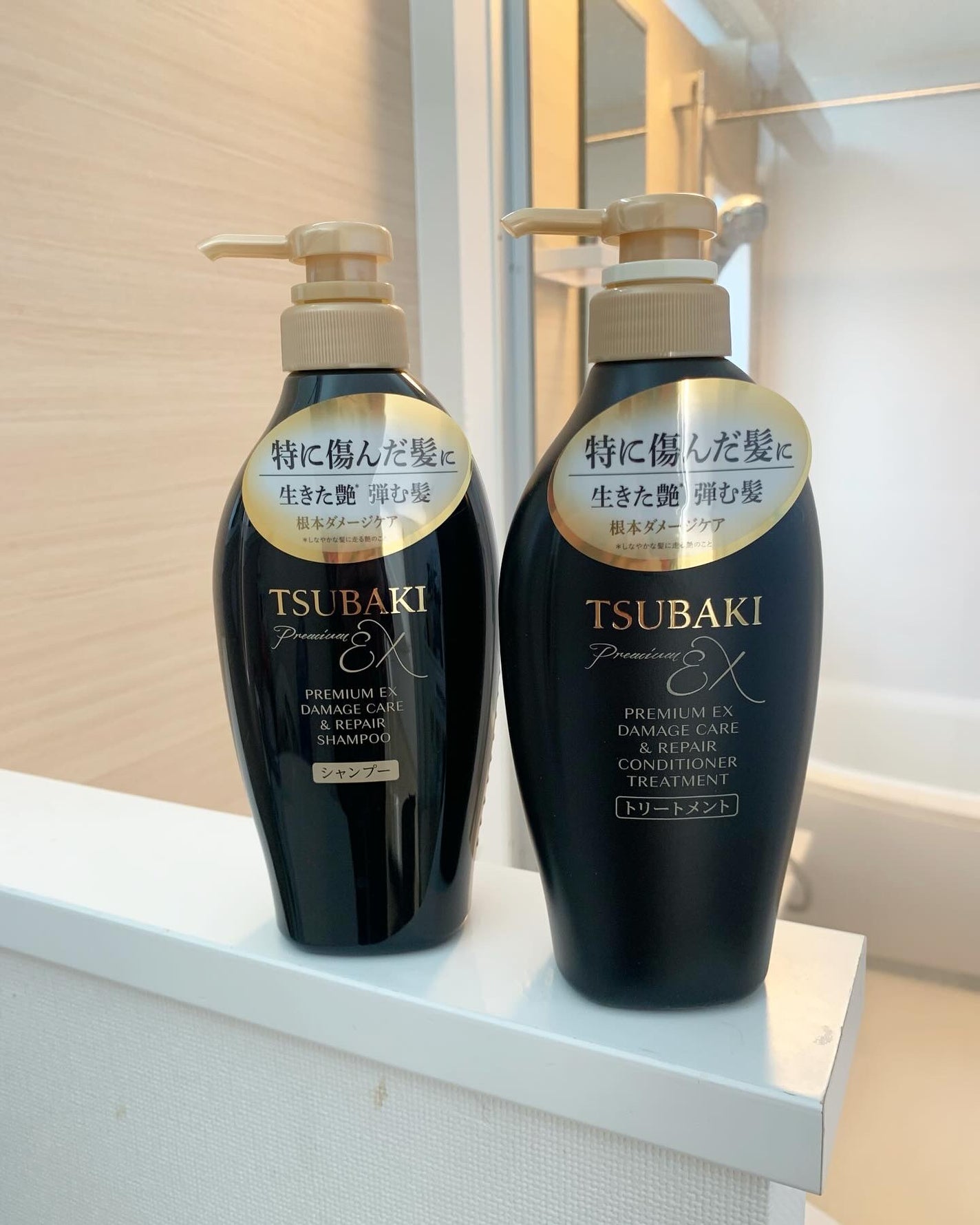 TSUBAKI プレミアムEX ダメージケア&リペア シャンプー/コンディショナートリートメント/TSUBAKI/シャンプー・コンディショナーを使ったクチコミ(2枚目)