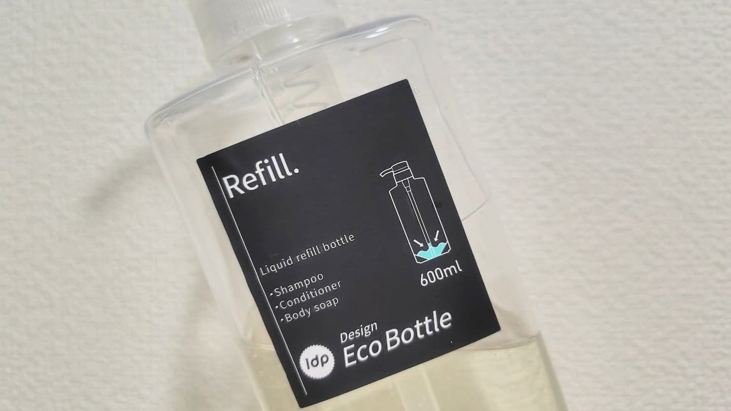 1dp 残さず使えるエコボトル 600ml 角 クリア/DAISO/バスグッズを使ったクチコミ(2枚目)