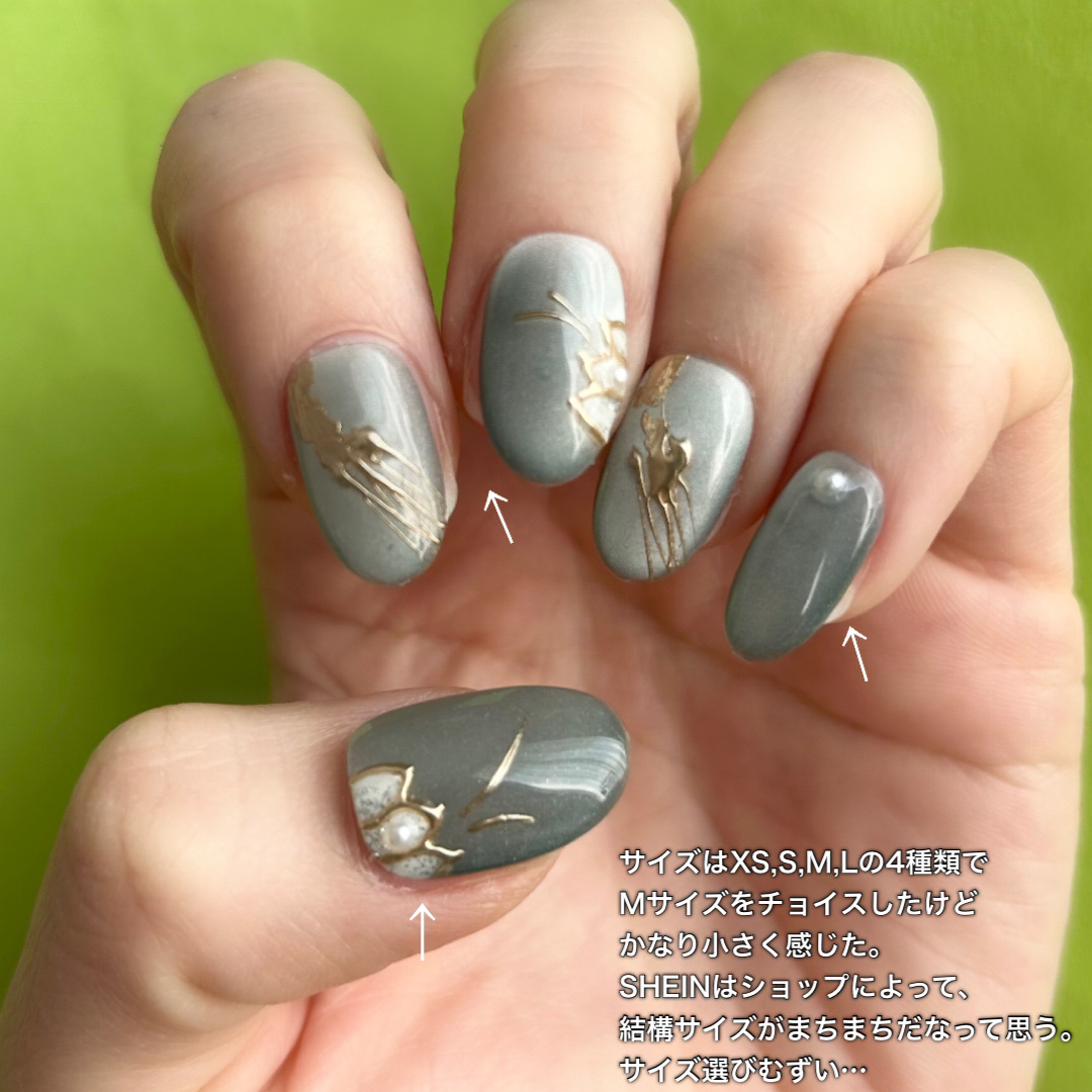 ネイルチップ/SHEIN/ネイルチップ・パーツを使ったクチコミ（3枚目）