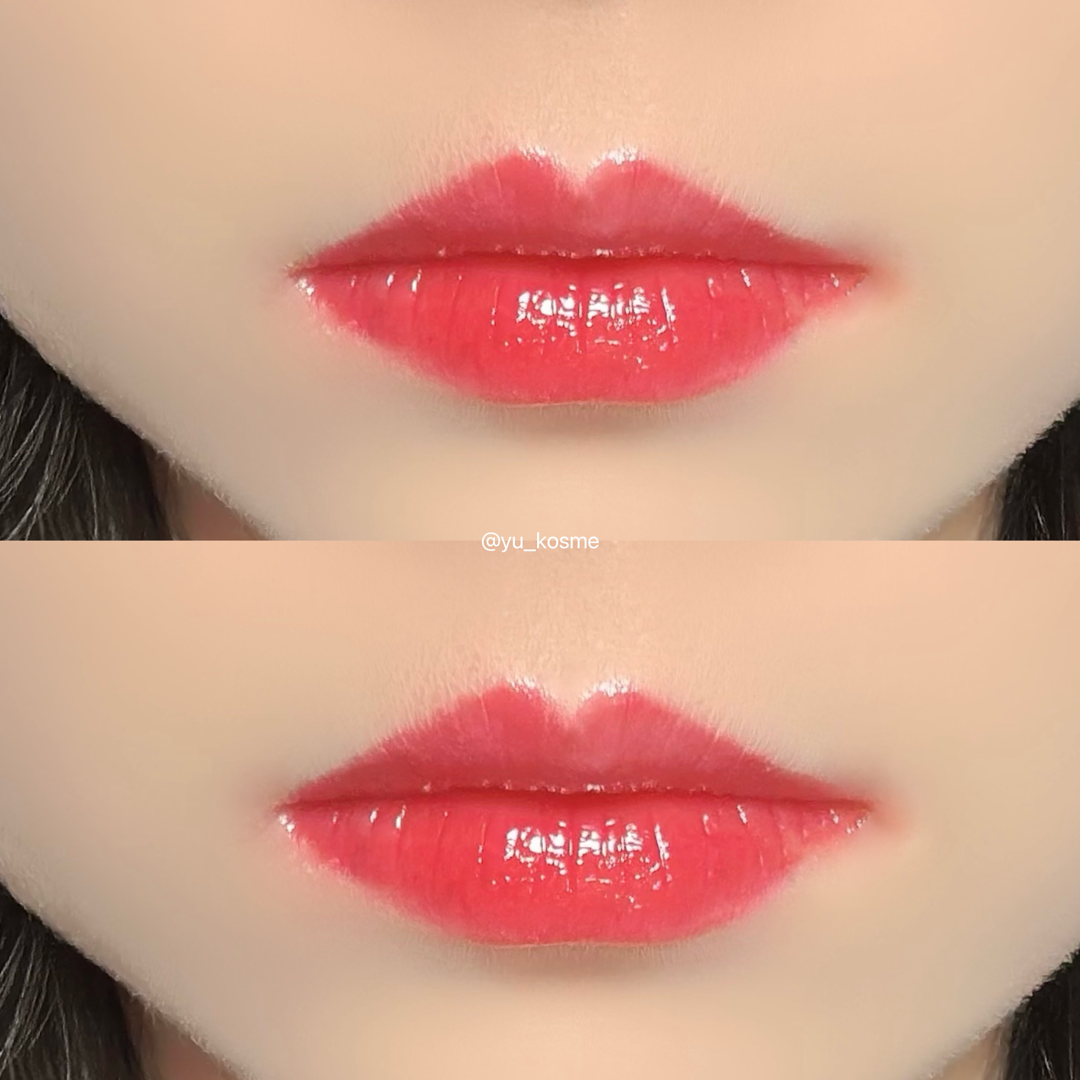 ロウグロウジェルティント R005 ハイビスカス/hince/リップティントを使ったクチコミ（3枚目）