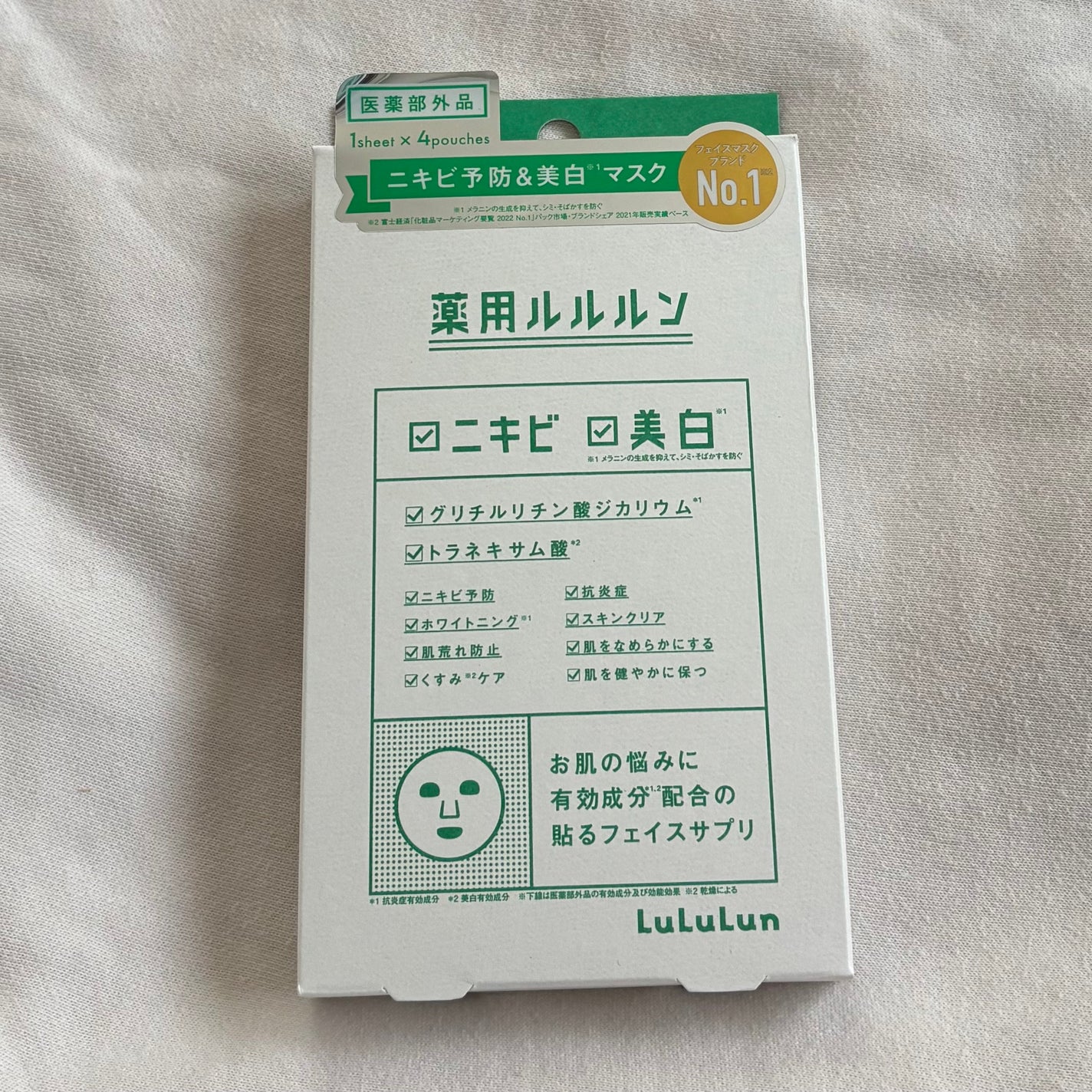 薬用ルルルン 美白アクネ/ルルルン/シートマスク・パックを使ったクチコミ(1枚目)