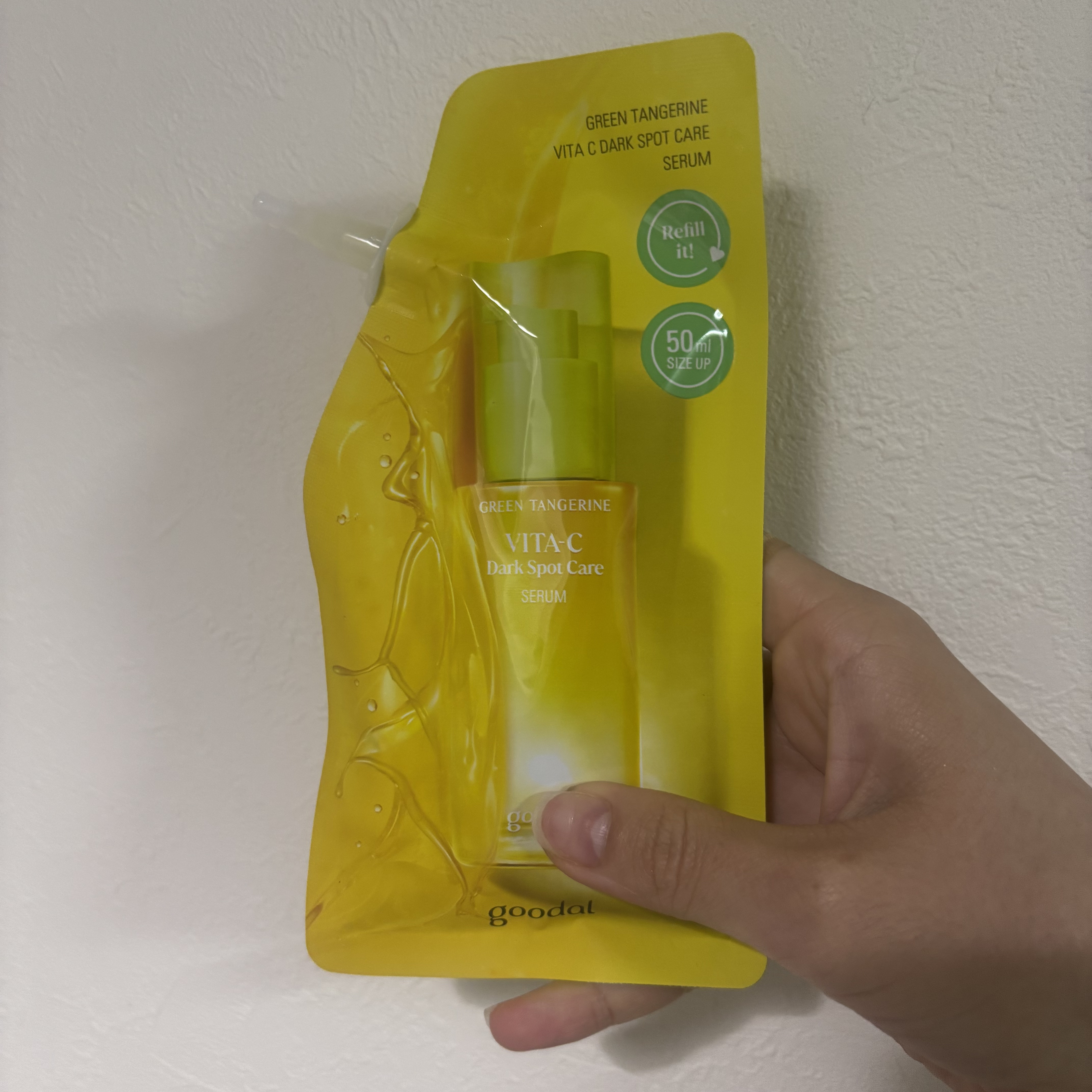 グリーンタンジェリン ビタC ダークスポットケアセラム/goodal/美容液を使ったクチコミ（2枚目）