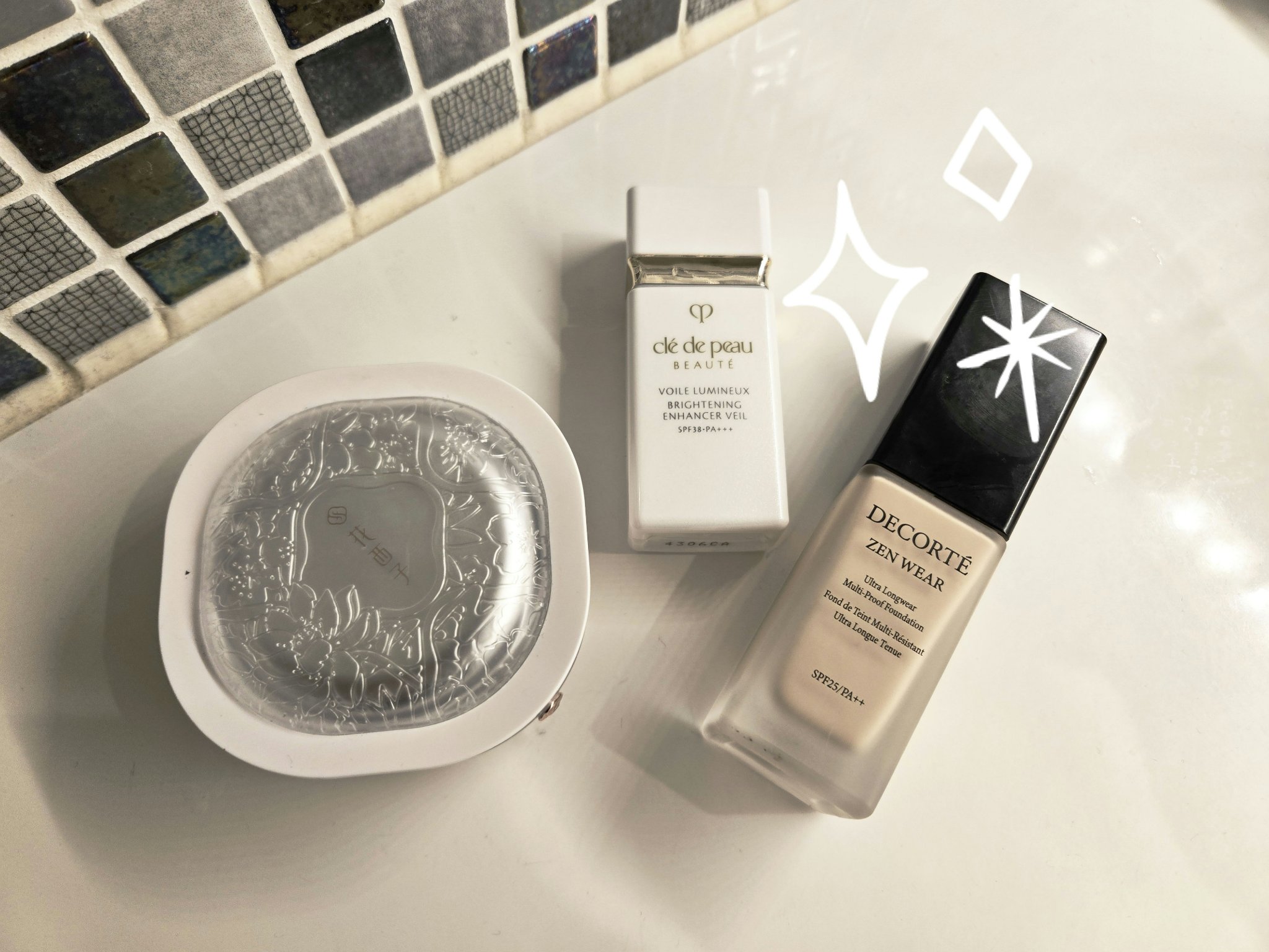 ▷ベースメイクについて

▹▸﻿クレ・ド・ポー ボーテ
クレ・ド・ポー ボーテ ヴォワールルミヌ
▹▸﻿DECORTÉ
ゼン ウェア グロウ N12
▹▸﻿花西子
玉養桃花 ルースパウダー 01 ナチュラルパール

岩盤浴に行く予定があった