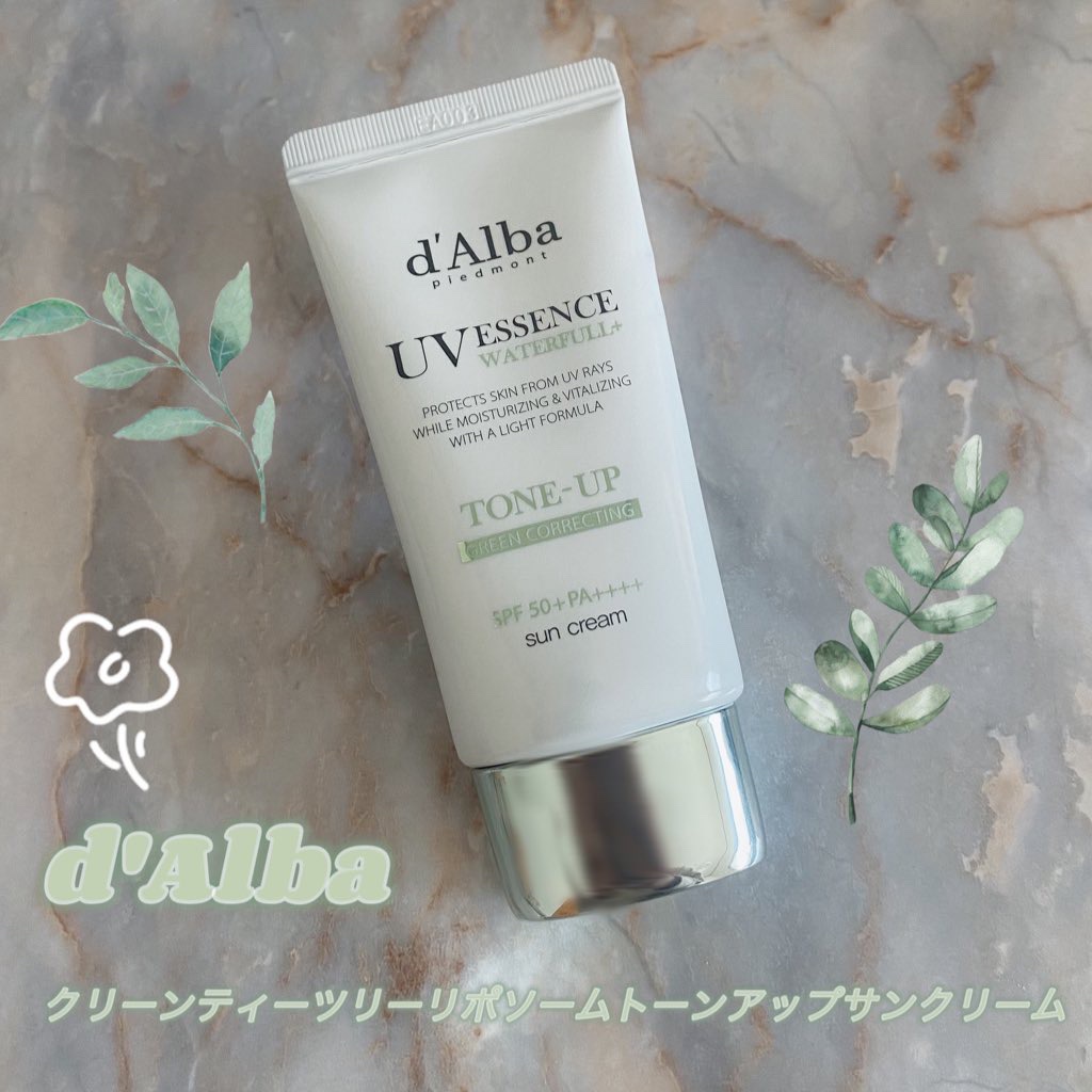 クリーンティーツリーリポソームトーンアップサンクリーム（グリーン）/ダルバ/日焼け止めクリームを使ったクチコミ（1枚目）