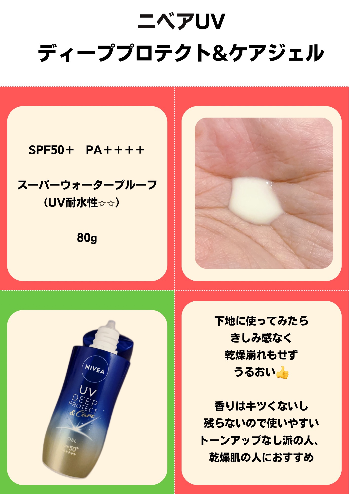 ニベアUV ディーププロテクト＆ケア ミルクミスト/ニベア/日焼け止めミスト・スプレーを使ったクチコミ（2枚目）