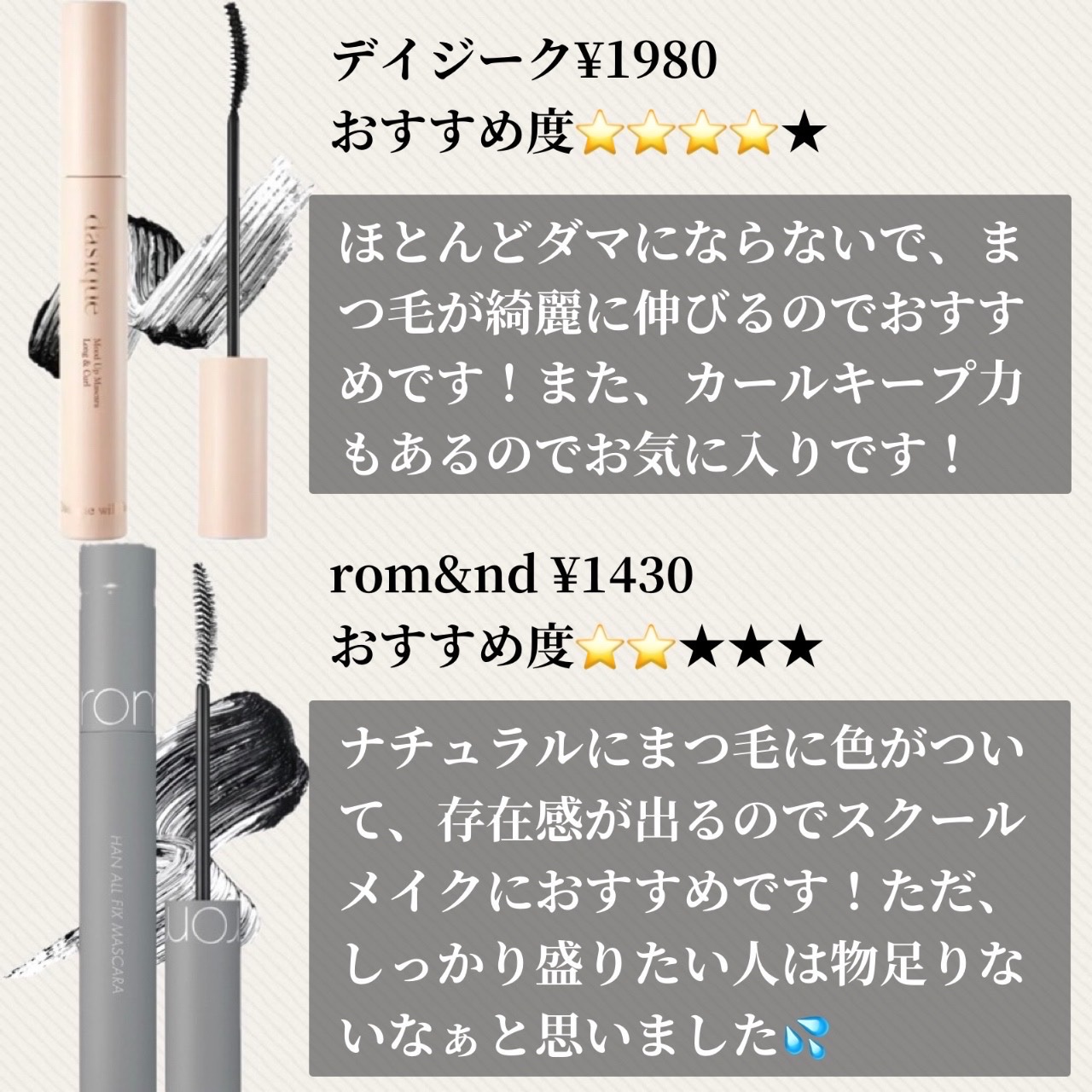 オールデイ ロング アンド カール マスカラ/Milk Touch/マスカラを使ったクチコミ（2枚目）