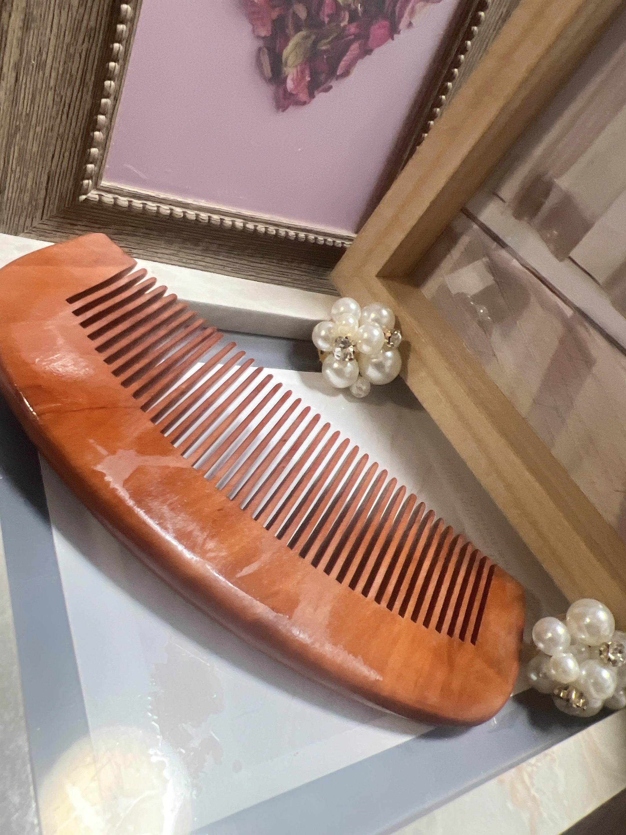 桃の木櫛/DAISO/ヘアコームを使ったクチコミ（1枚目）