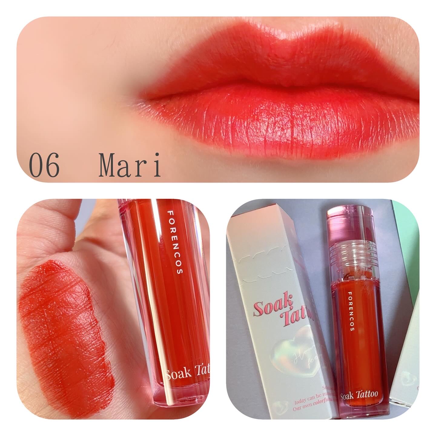 Soak Tattoo Tint/フォレンコス/リップグロスを使ったクチコミ（2枚目）