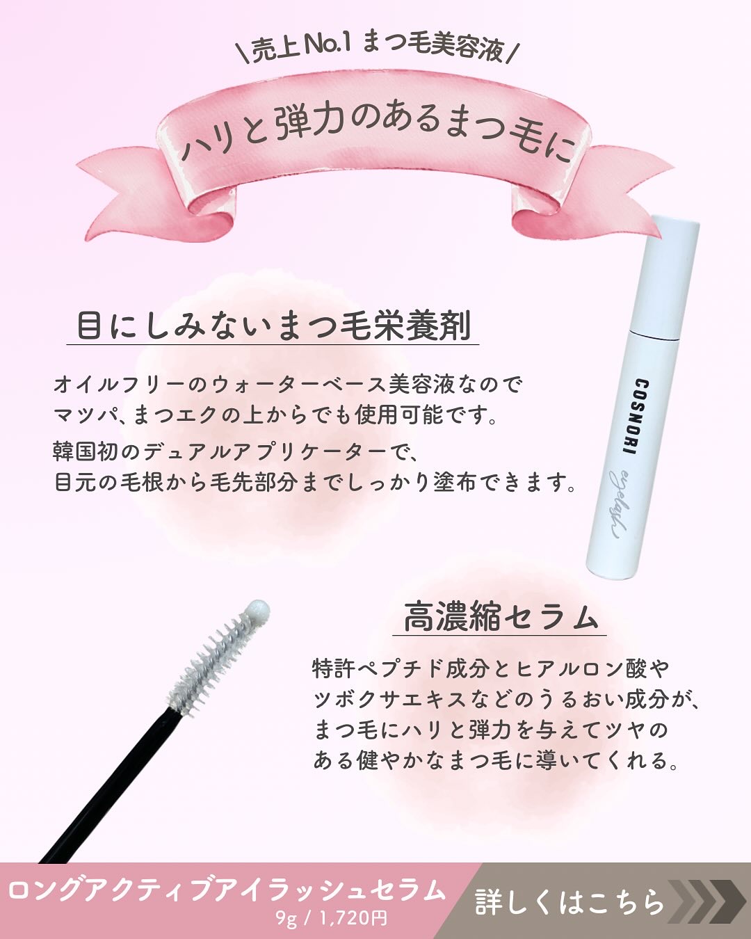 ロングアクティブアイラッシュセラム/COSNORI/まつげ美容液を使ったクチコミ（2枚目）