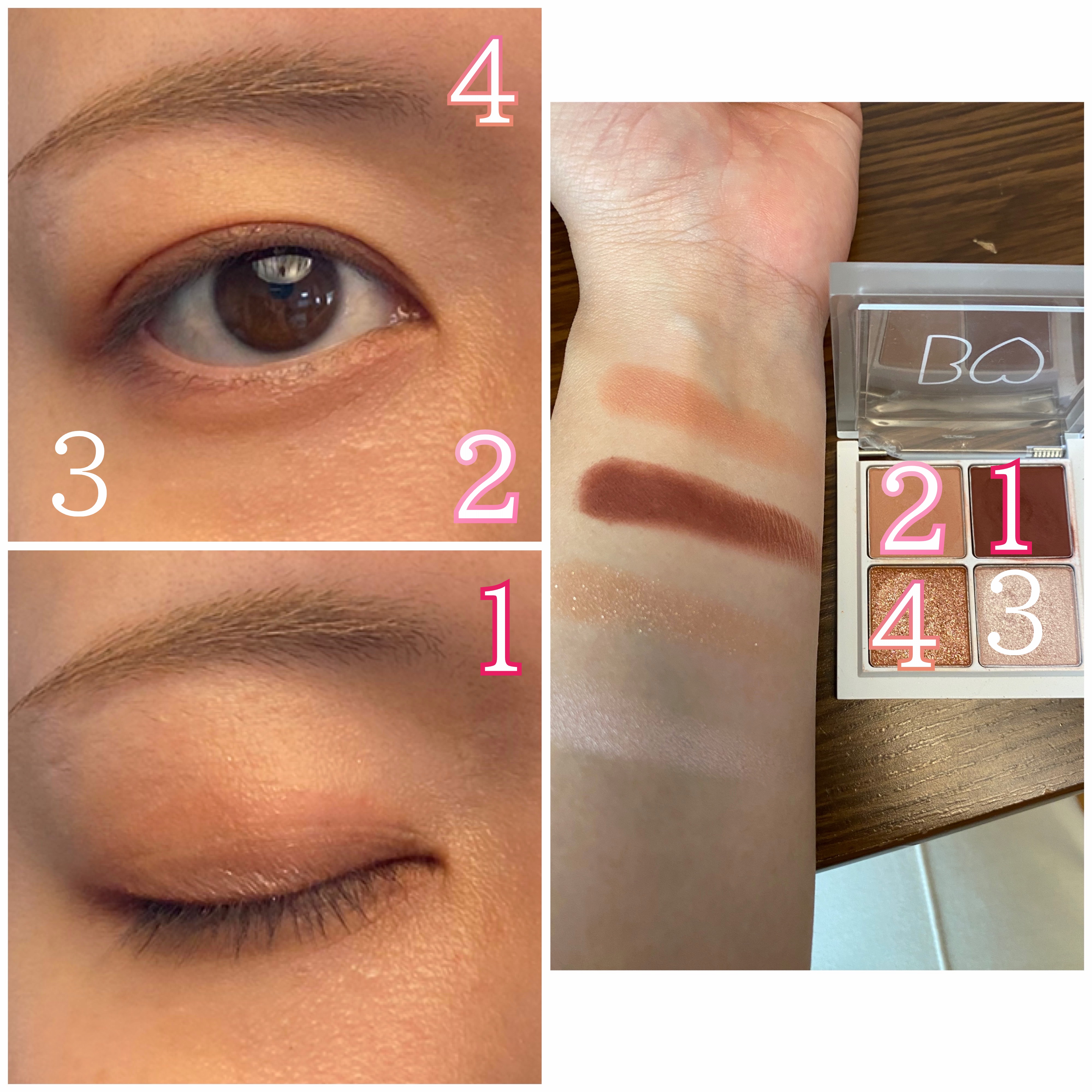 THE アイパレR 02 駆引きのピンク【新】/b idol/アイシャドウパレットを使ったクチコミ（2枚目）