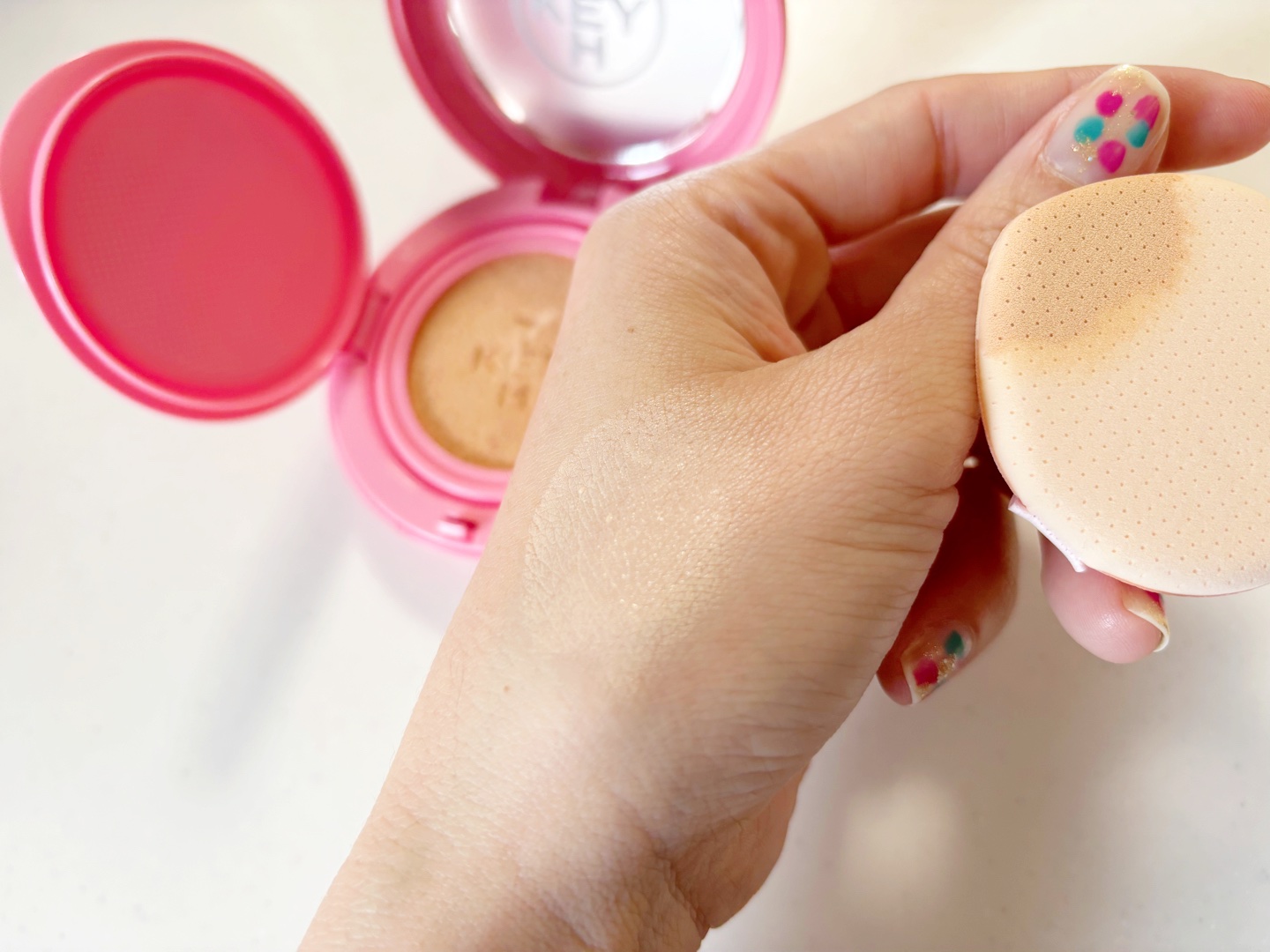 ピンクマグネットクッション/KEYTH/クッションファンデーションを使ったクチコミ（2枚目）