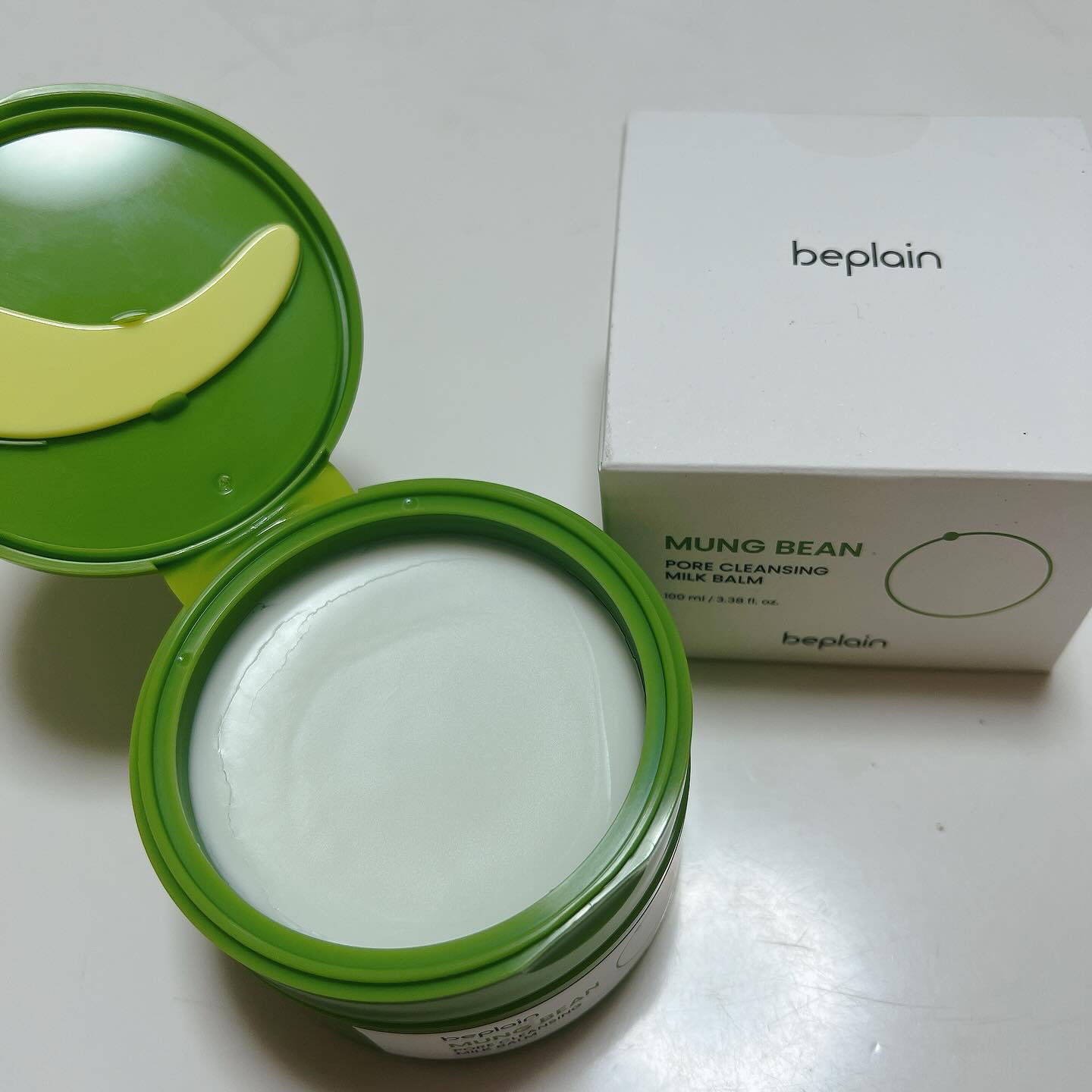 緑豆毛穴クレンジングミルクバーム/beplain/クレンジングバームを使ったクチコミ（2枚目）
