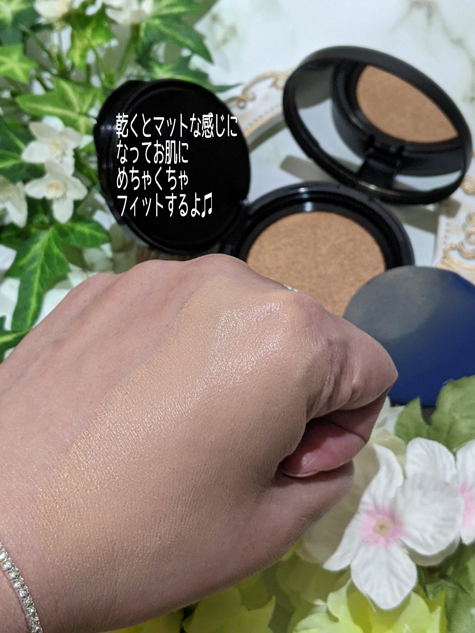 ベルベットジュエルクッション  20 ミディアム(ケース＋リフィル)/BIVABOO/クッションファンデーションを使ったクチコミ（3枚目）