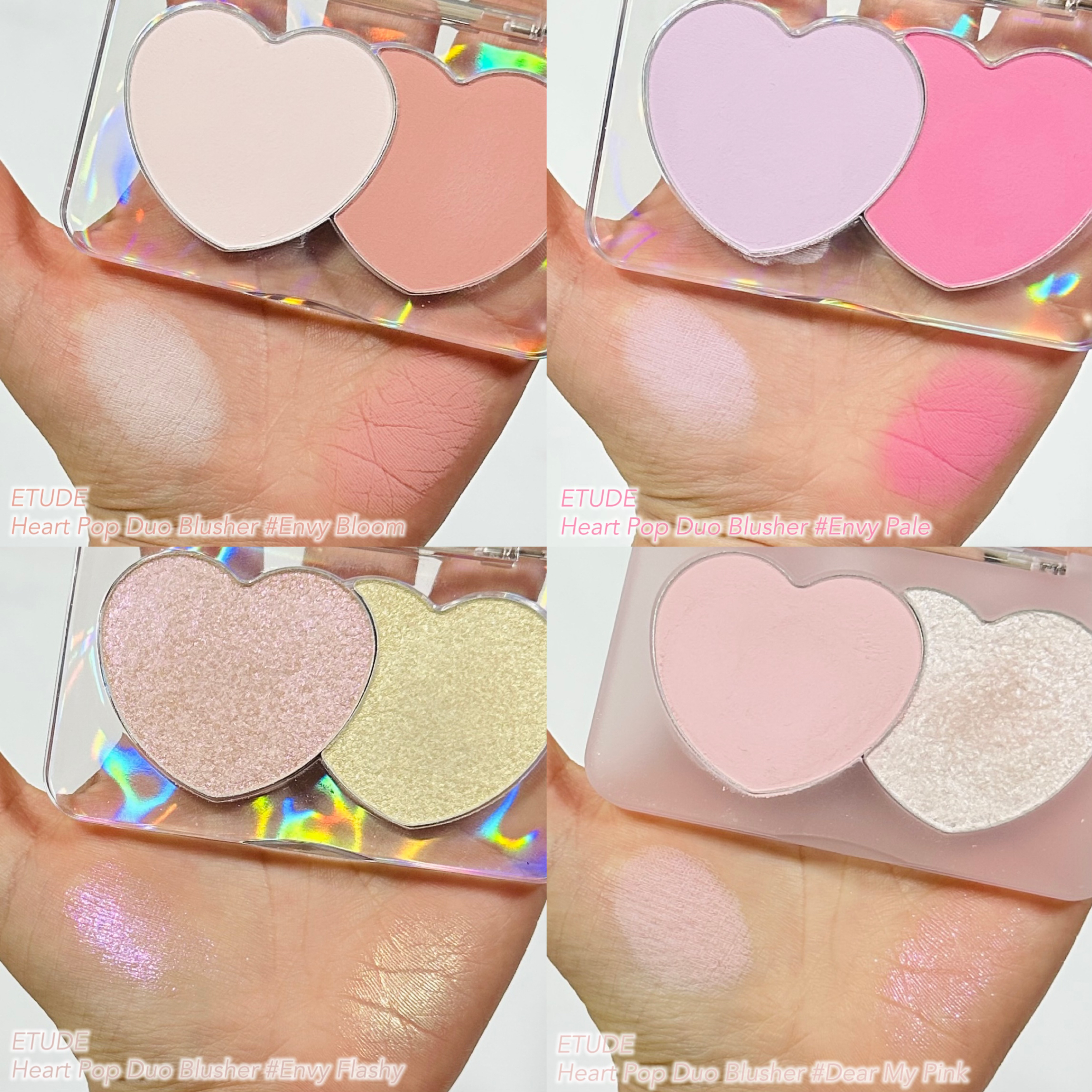 ハートポップデュオブラッシャー/ETUDE/パウダーチークを使ったクチコミ（3枚目）