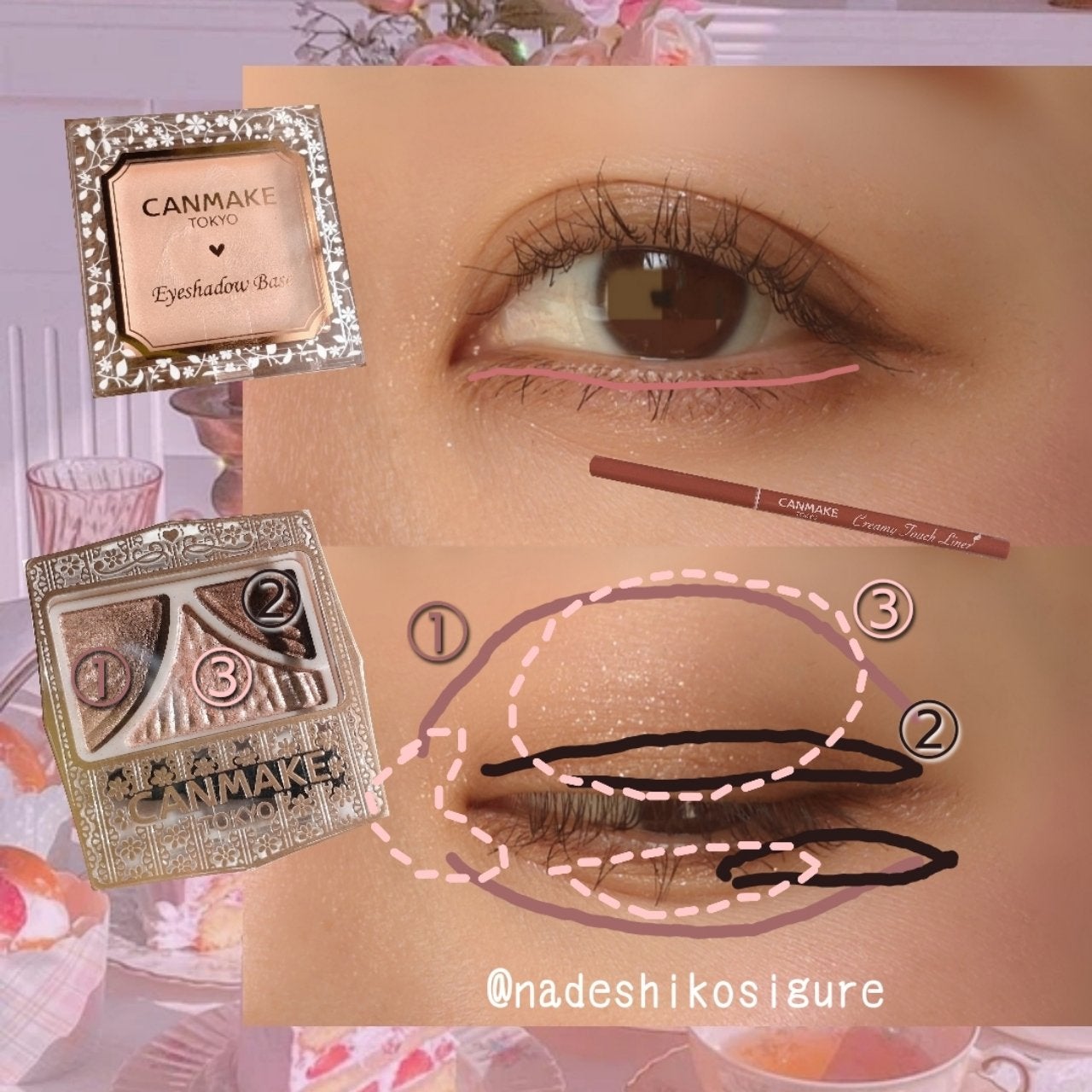 ジューシーピュアアイズ/キャンメイク/アイシャドウパレットを使ったクチコミ(3枚目)