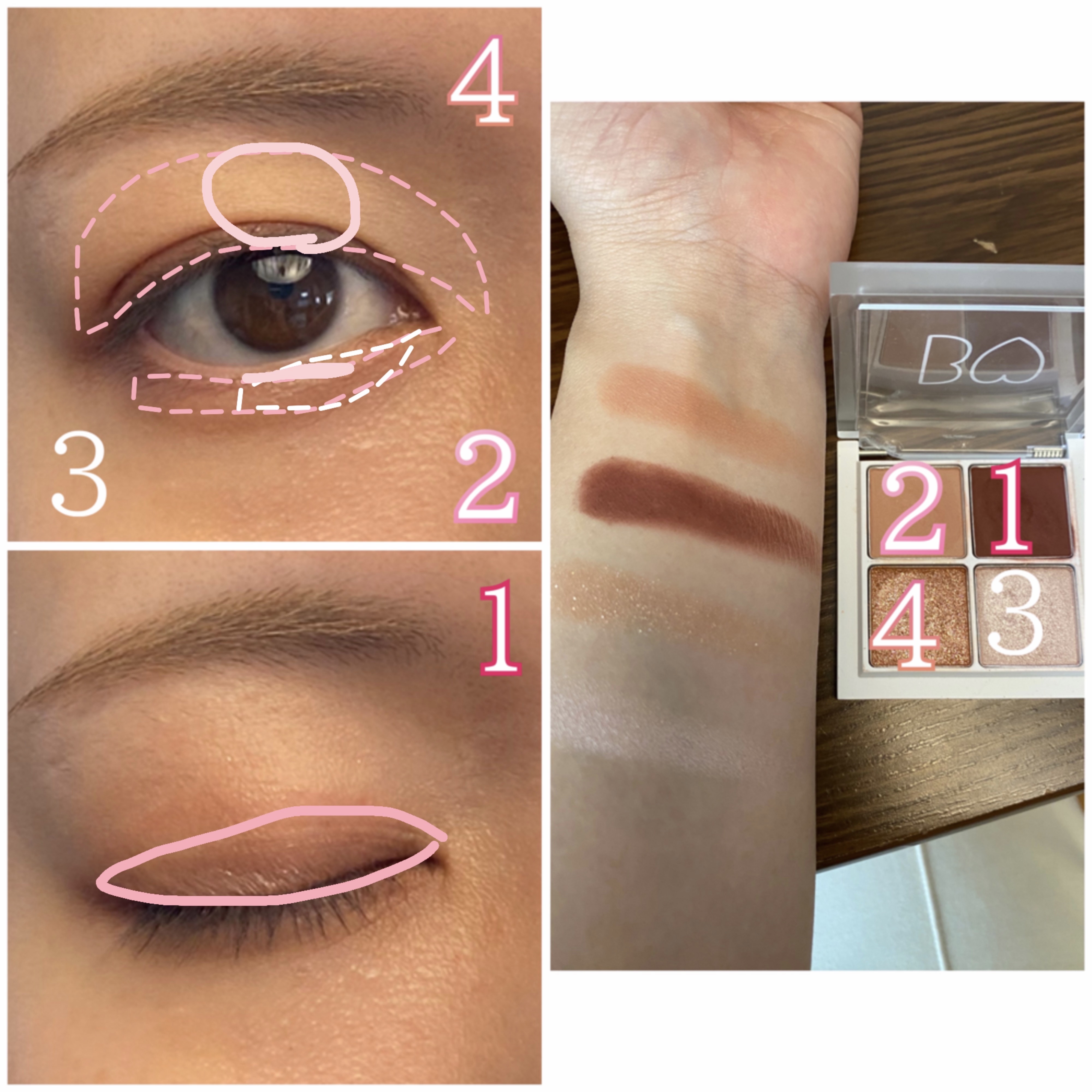 THE アイパレR 02 駆引きのピンク【新】/b idol/アイシャドウパレットを使ったクチコミ（3枚目）