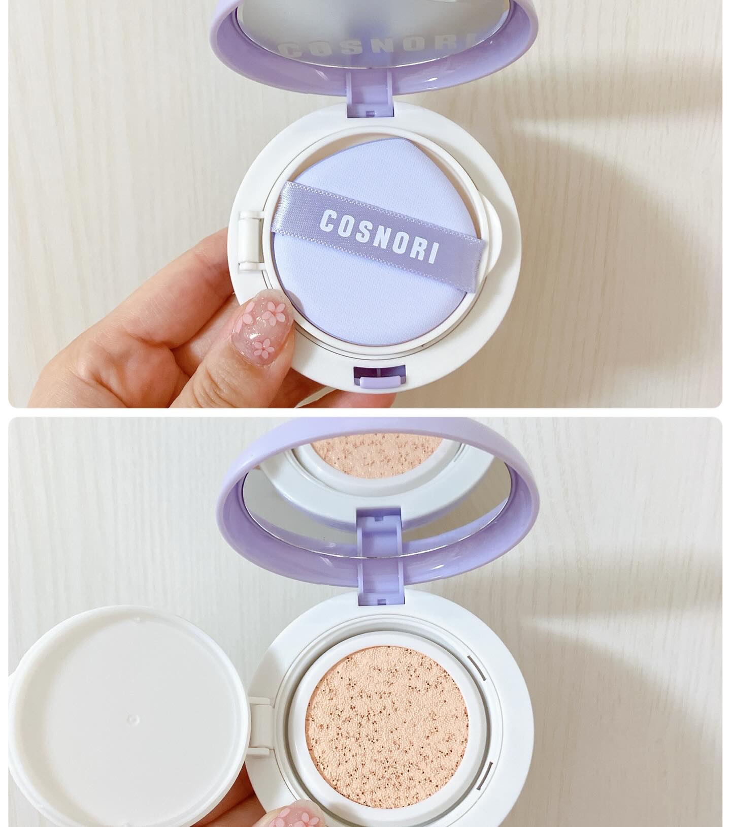 パンテノールバリアクッション/COSNORI/クッションファンデーションを使ったクチコミ（3枚目）