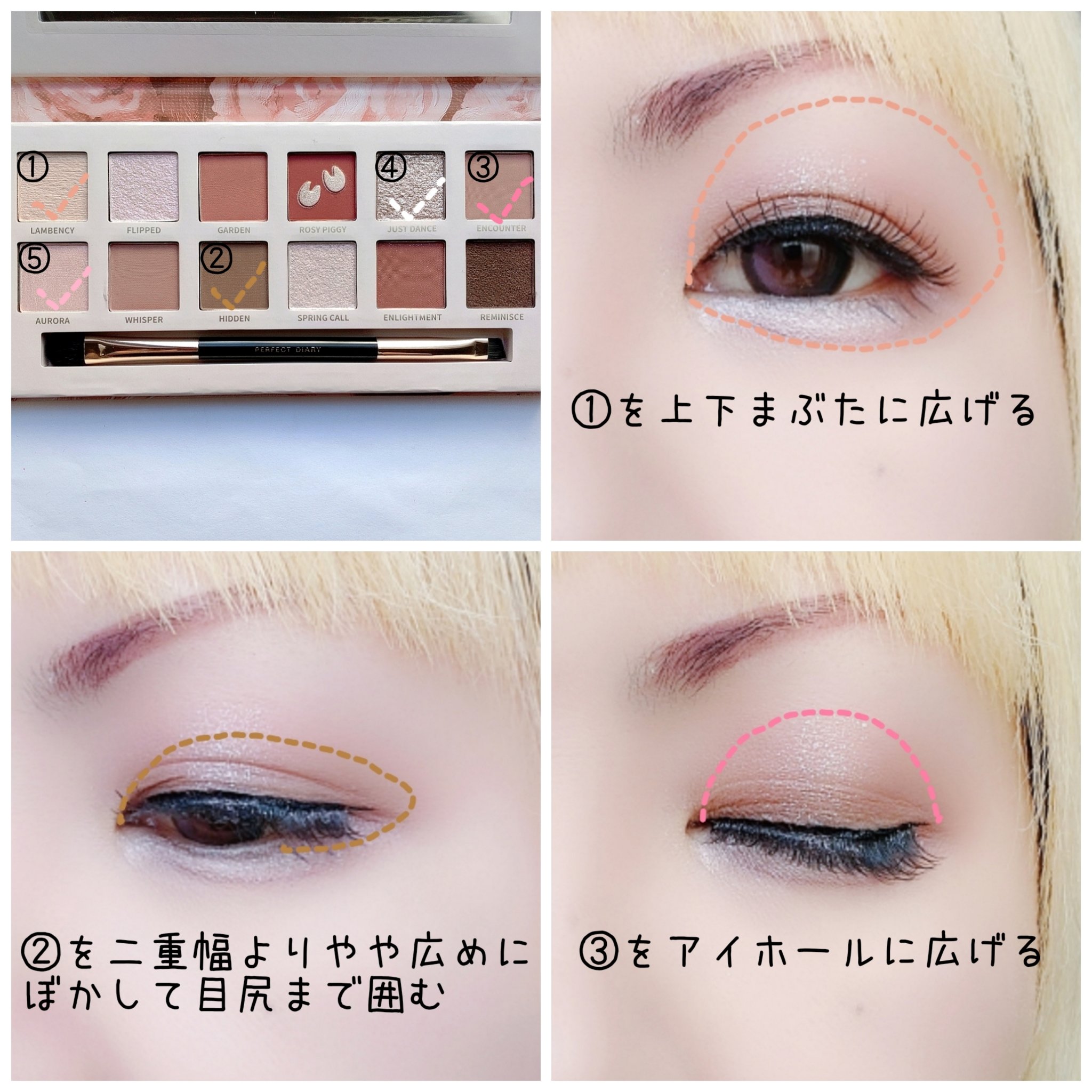 エクスプローラ12色 動物アイシャドウパレット/PERFECT DIARY/アイシャドウパレットを使ったクチコミ（2枚目）