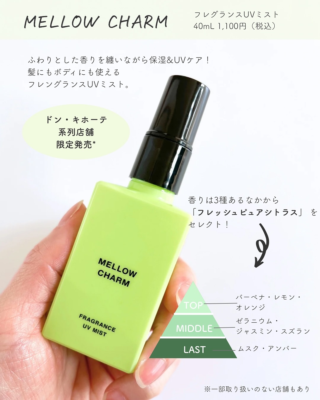 メロウチャーム フレグランスUVミスト フレッシュピュアシトラス/MELLOW CHARM/香水(その他)を使ったクチコミ（2枚目）