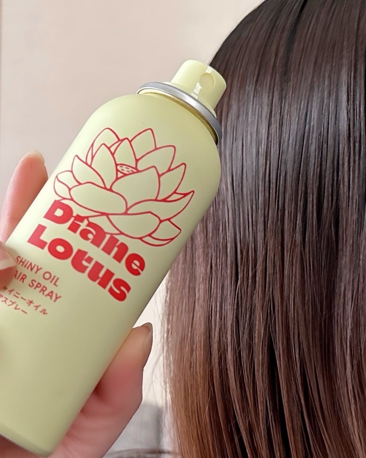 ロータス シャイニーオイル ヘアスプレー ピーチ&ホワイトティーの香り/ダイアン/ヘアスプレーを使ったクチコミ(4枚目)