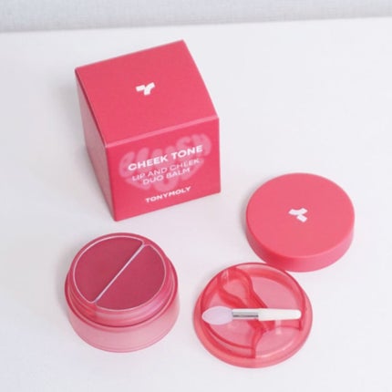 チークトーン リップ&チーク デュオバーム/TONYMOLY/口紅を使ったクチコミ(3枚目)
