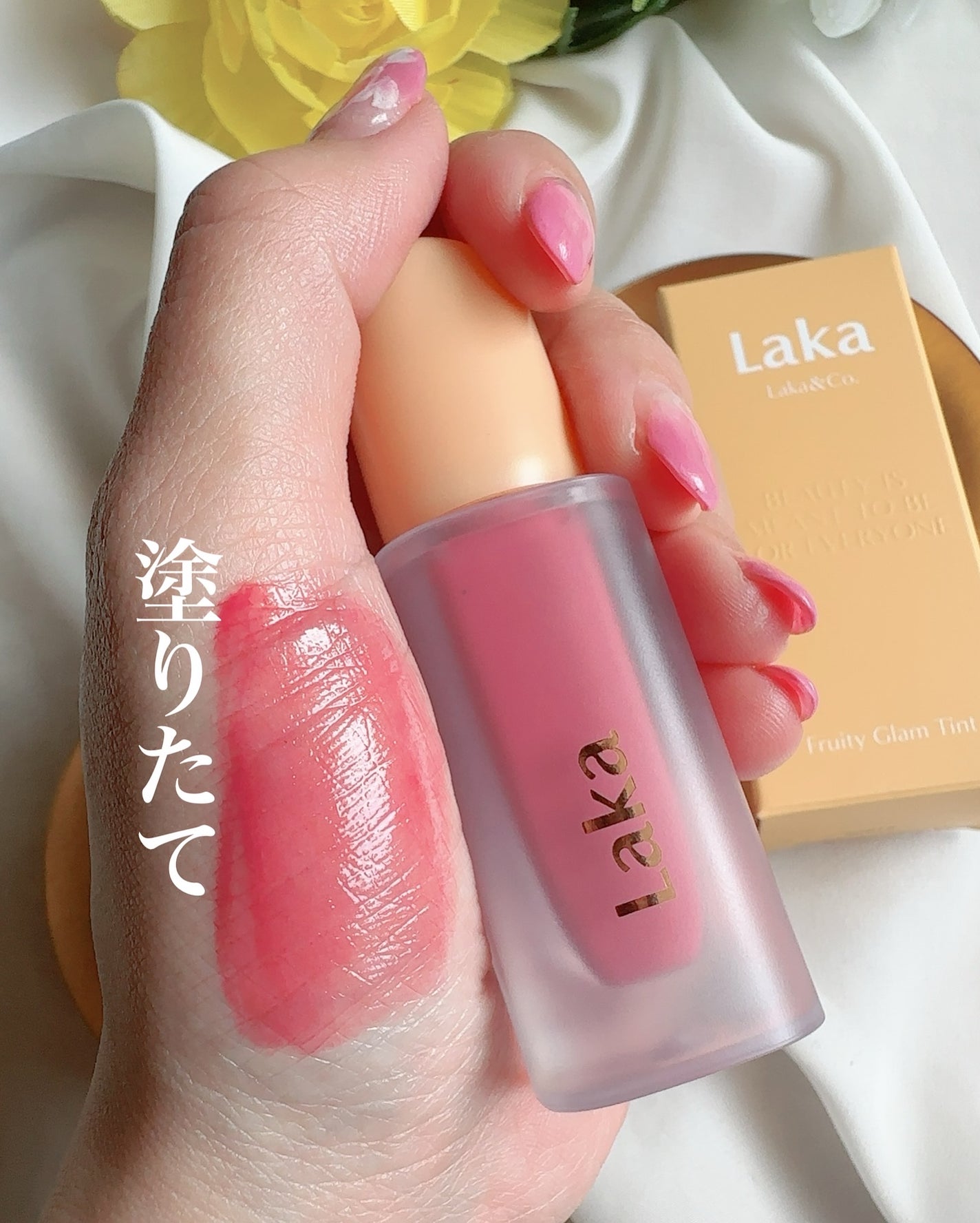 ばにら on LIPS 「ずっと気になっていた、#lakaのフルーティグラムティント(1..」(2枚目)