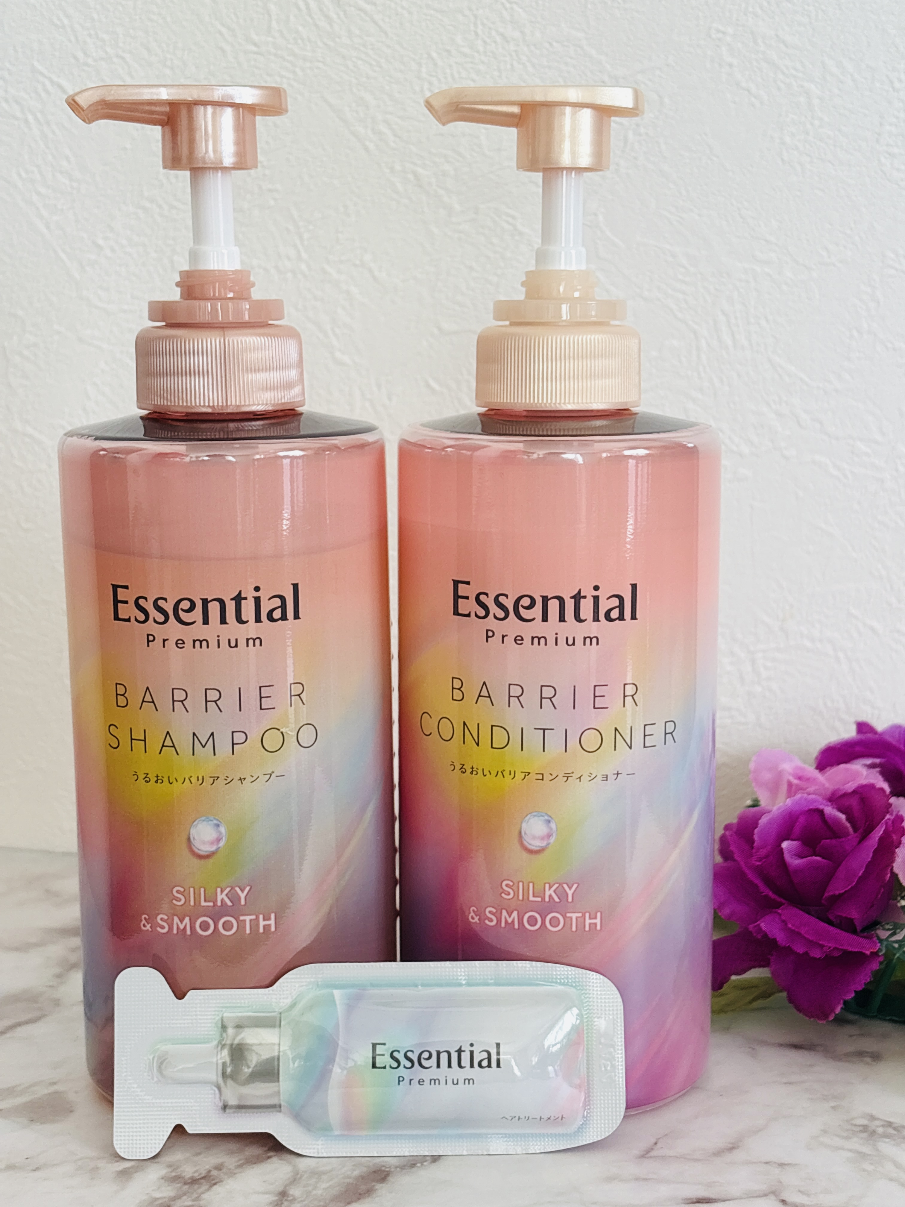 エッセンシャルプレミアム バリアシャンプー・コンディショナー シルキー＆スムース/エッセンシャル/市販シャンプーを使ったクチコミ（1枚目）
