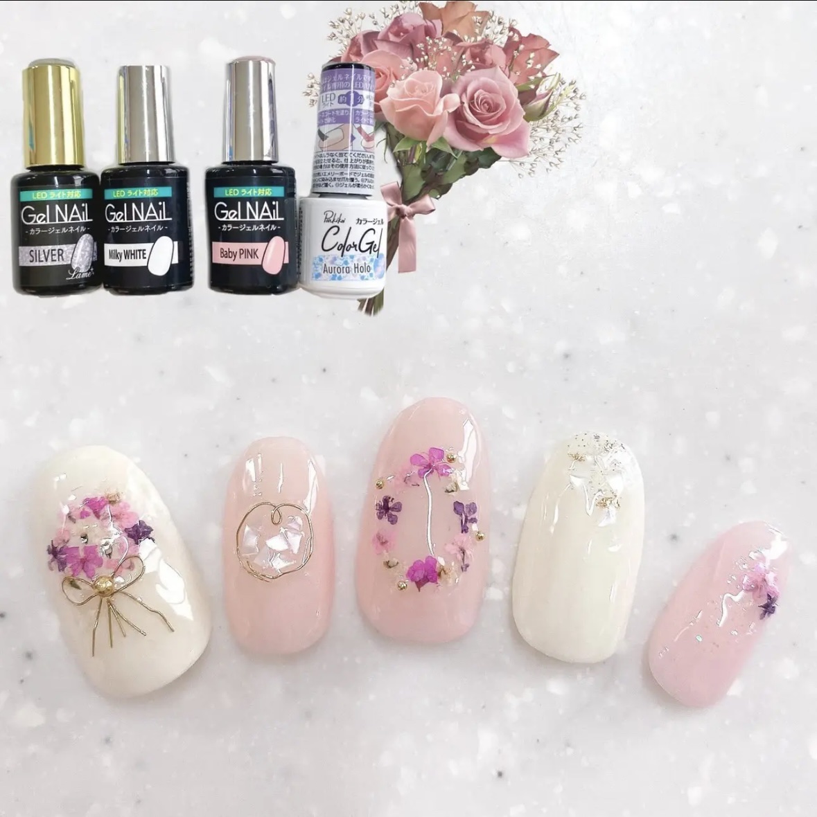 ジェルネイル（ライト対応）/セリア/ジェルネイルを使ったクチコミ（1枚目）