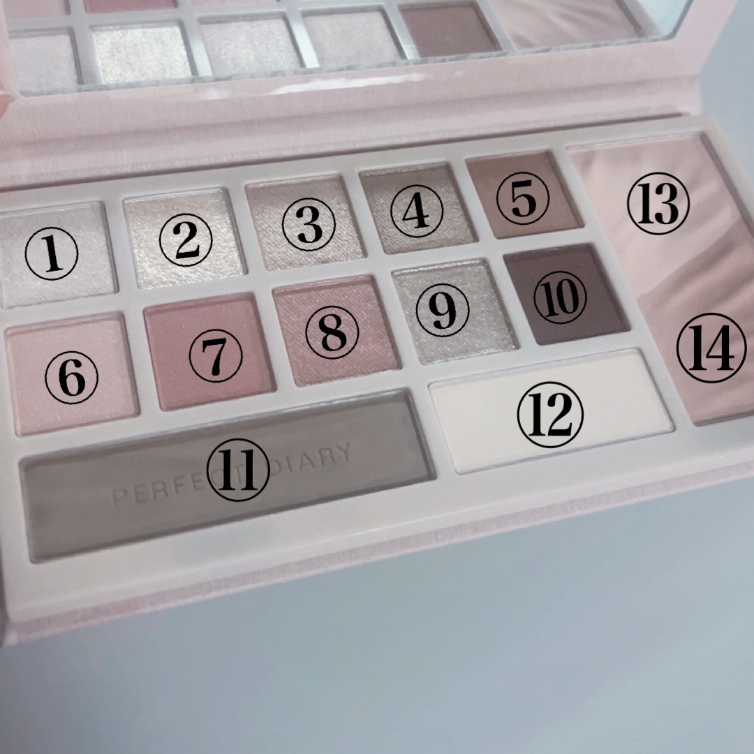 デザイナーアイズ＆チークパレット/PERFECT DIARY/アイシャドウを使ったクチコミ（2枚目）