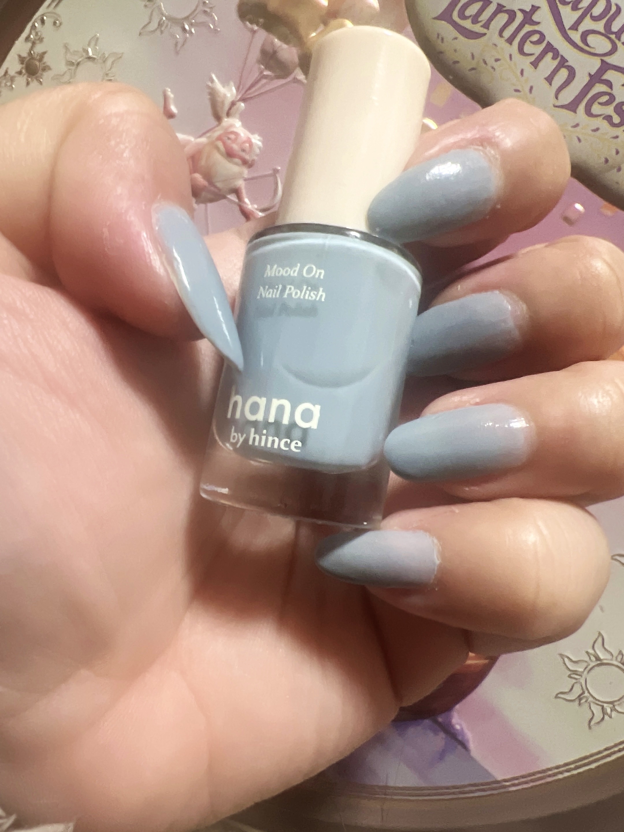 ムードオンネイルポリッシュ 03 アッシュブルー/hana by hince/マニキュアを使ったクチコミ（1枚目）