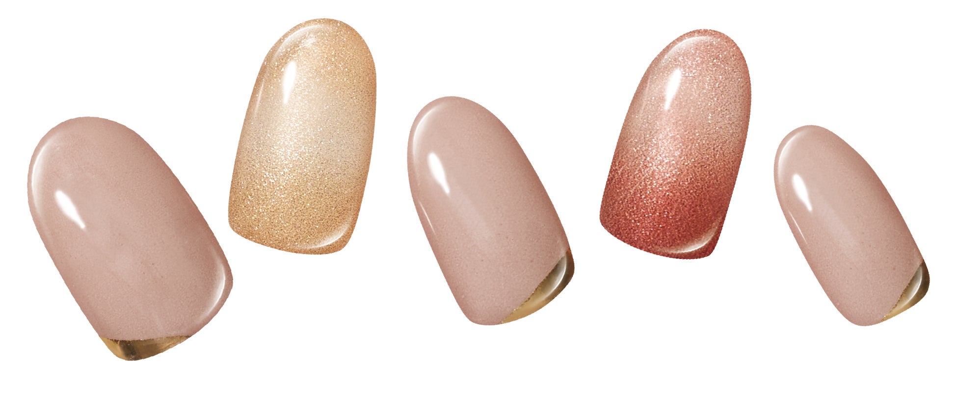 ハンドネイル マロンピンクラテ