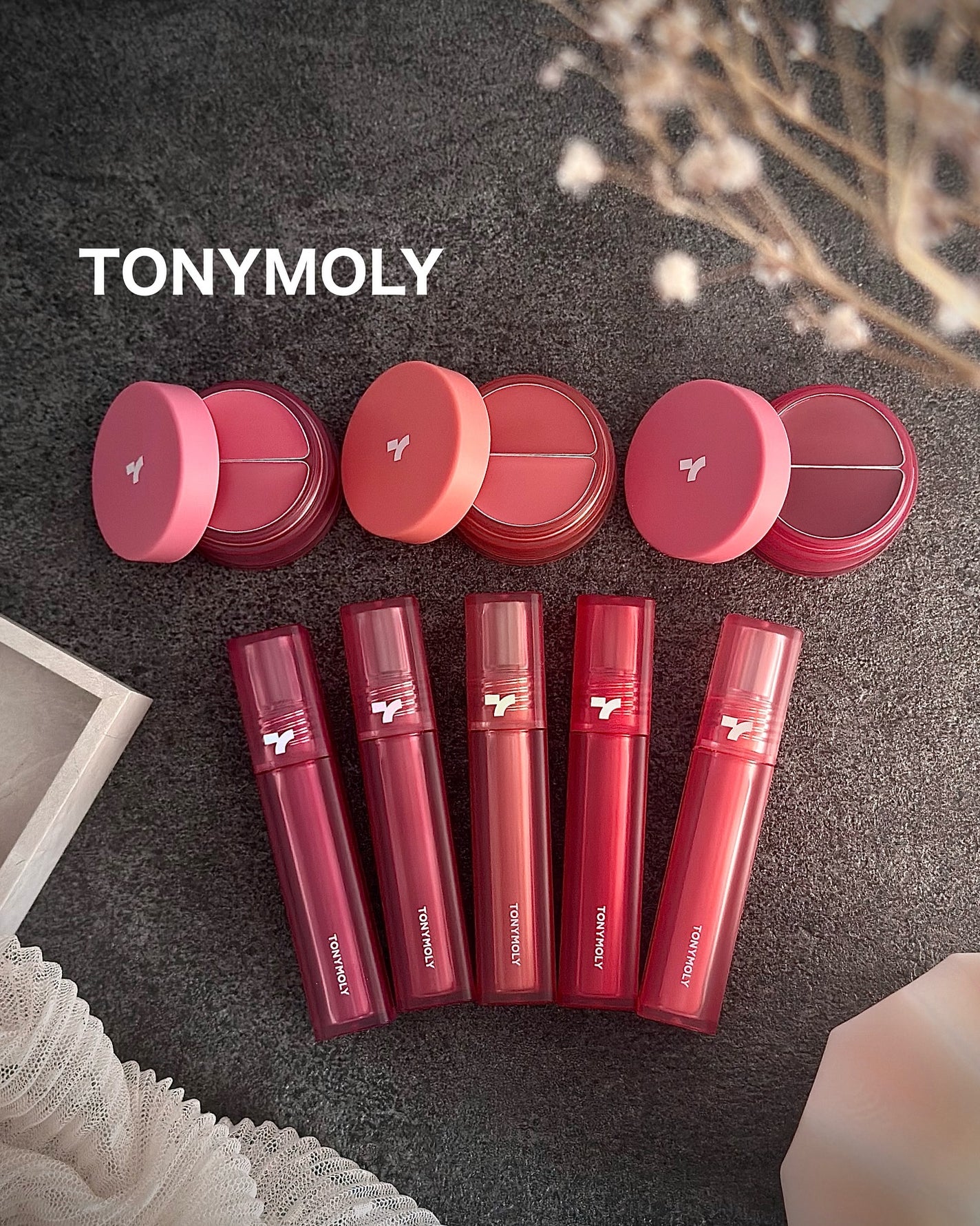 チークトーン リップ&チーク デュオバーム/TONYMOLY/口紅を使ったクチコミ(1枚目)