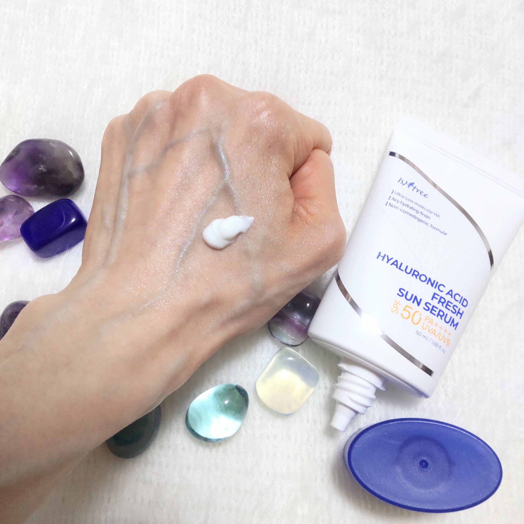 ヒアルロン酸フレッシュサンクリームSPF50+PA++++/Isntree/日焼け止めクリームを使ったクチコミ（2枚目）