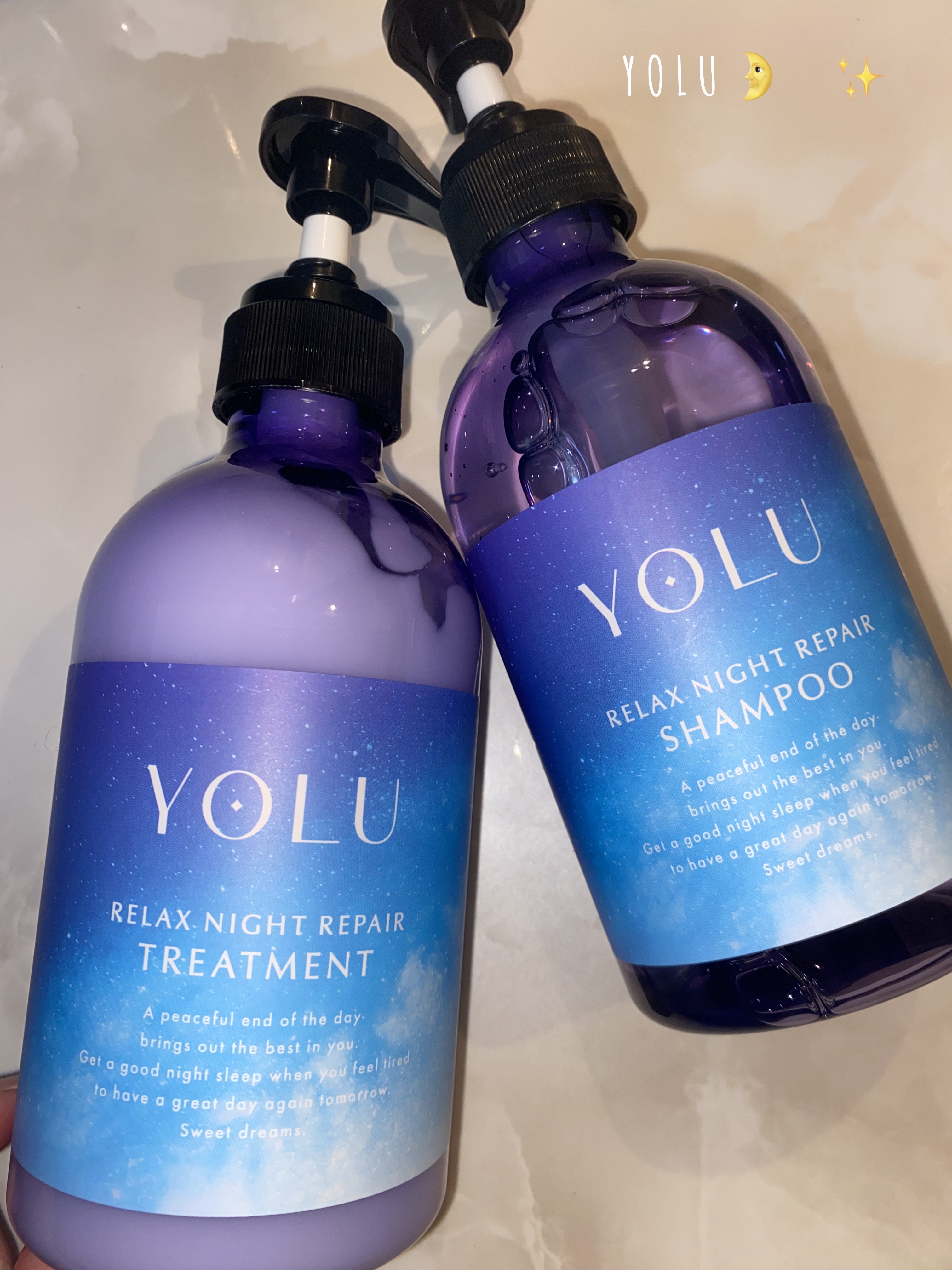 リラックスナイトリペア シャンプー／トリートメント/YOLU/シャンプー・コンディショナーを使ったクチコミ（1枚目）