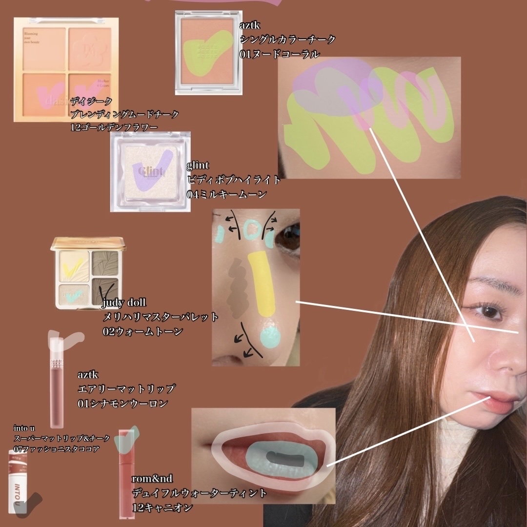 ブレンディングムードチーク/dasique/パウダーチークを使ったクチコミ（3枚目）