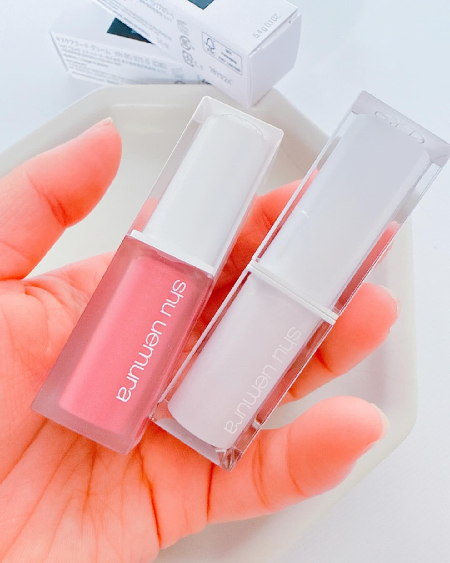 キヌケアグローアップ グリーム/shu uemura/口紅を使ったクチコミ（2枚目）