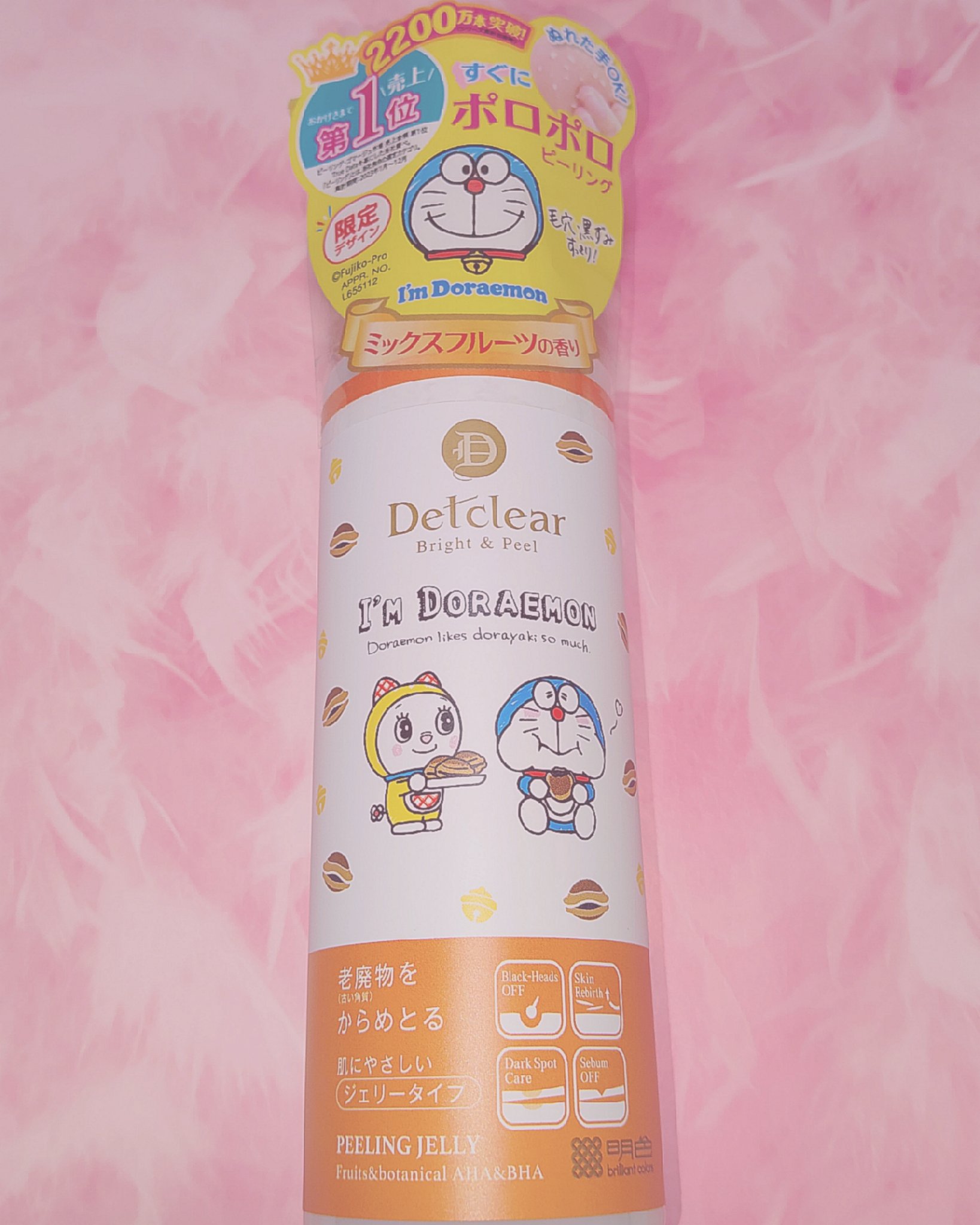 DETクリア ブライト＆ピール ピーリングジェリー<ミックスフルーツの香り> ＜アイムドラえもん＞デザイン（180ｍL）/Detclear/ピーリングを使ったクチコミ（1枚目）