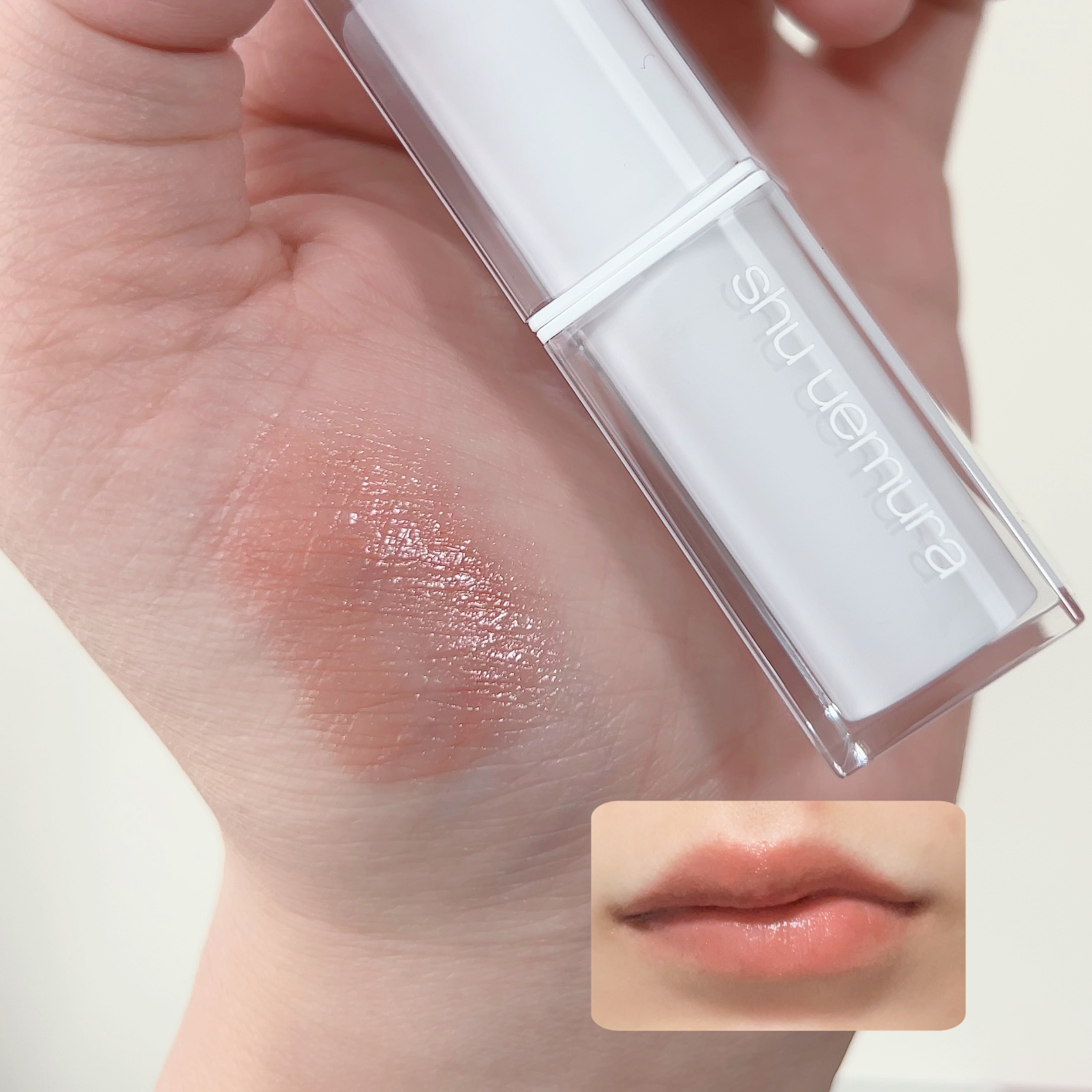 キヌケアグローアップ グリーム/shu uemura/口紅を使ったクチコミ（2枚目）