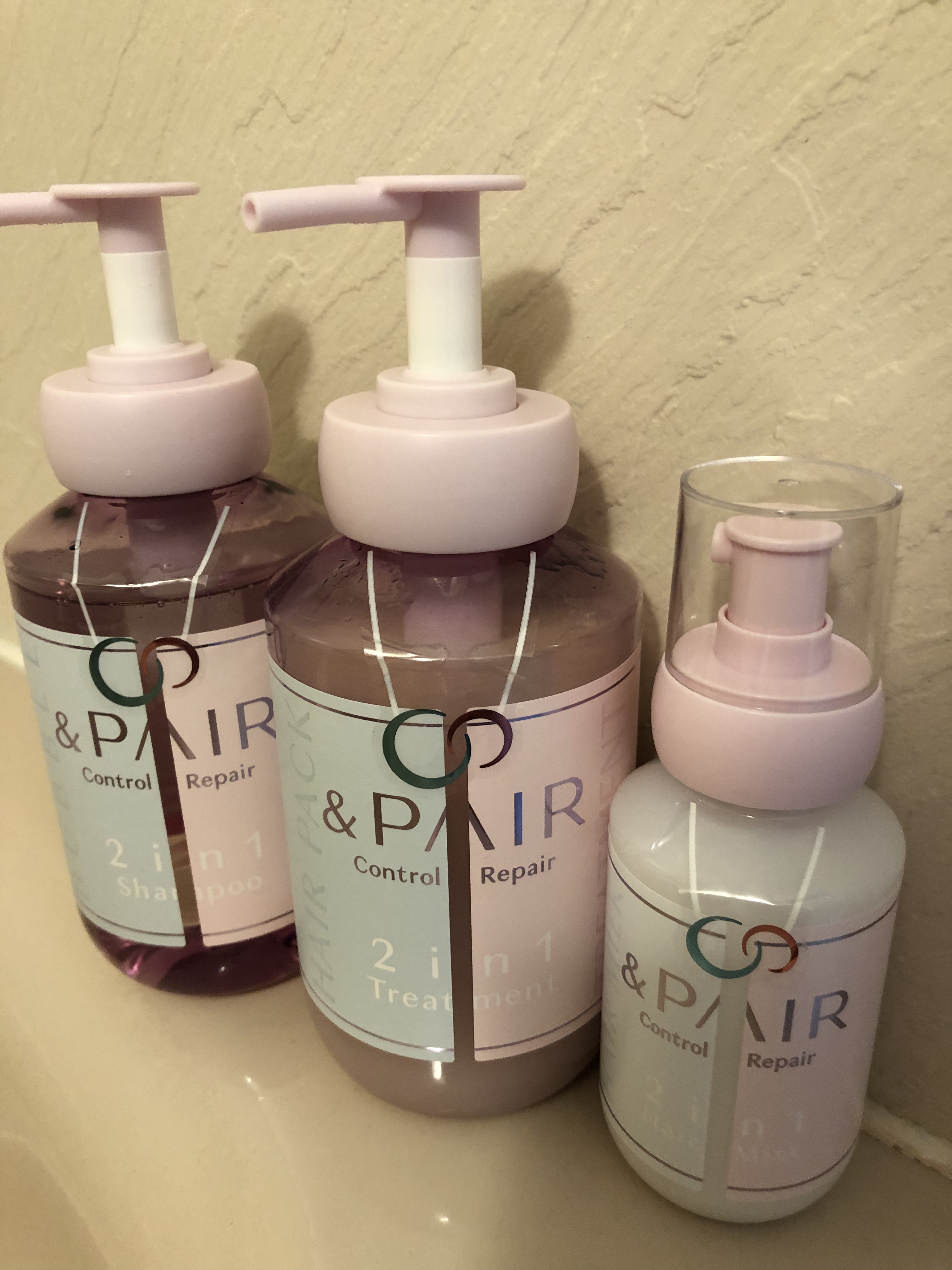 アンドペア コントロール リペア 2in1 シャンプー＆ヘアトリートメント/&PAIR/市販シャンプーを使ったクチコミ（1枚目）