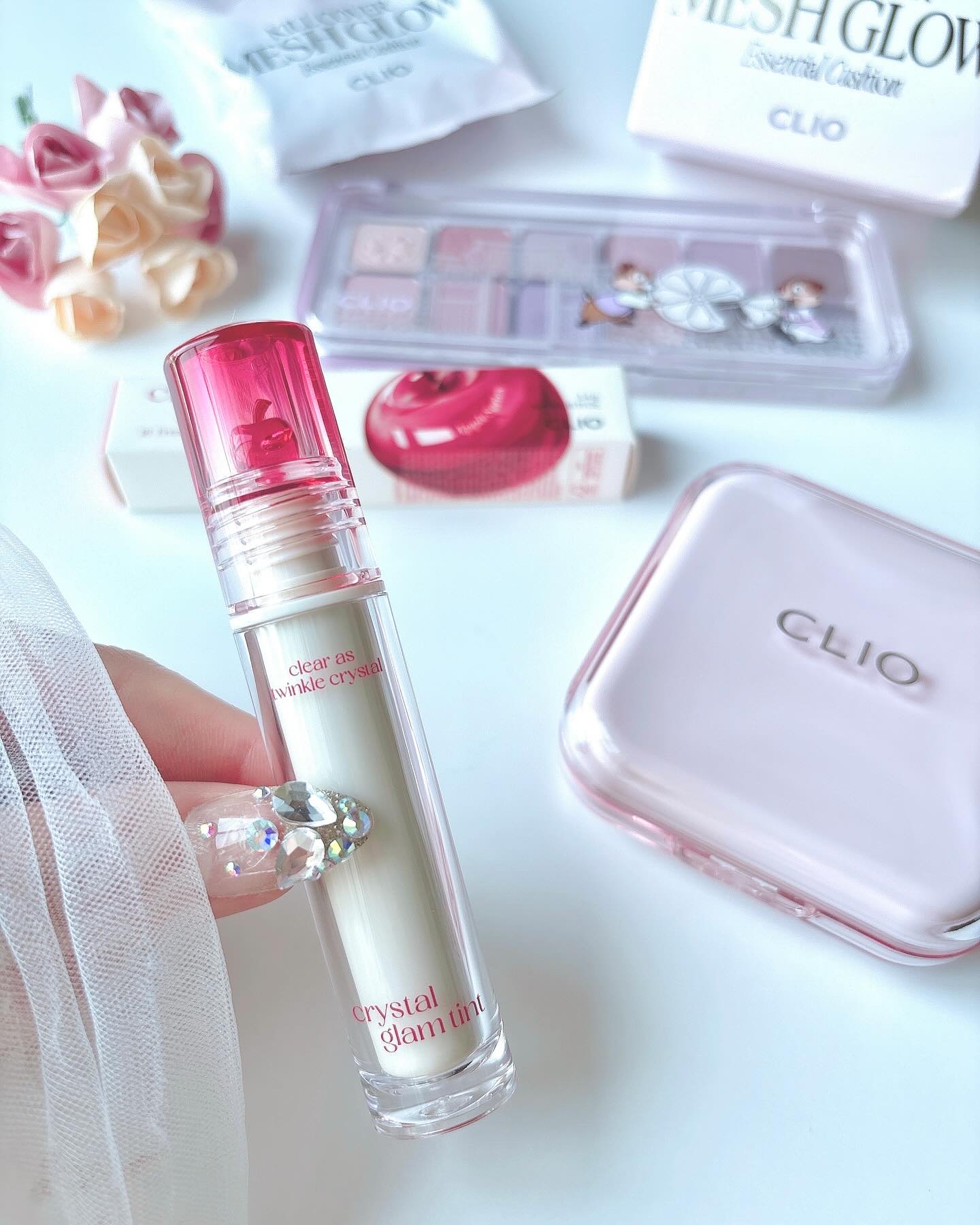 クリスタル グラム ティント 18 フレッシュアップル(FRESH APPLE)/CLIO/リップティントを使ったクチコミ（2枚目）