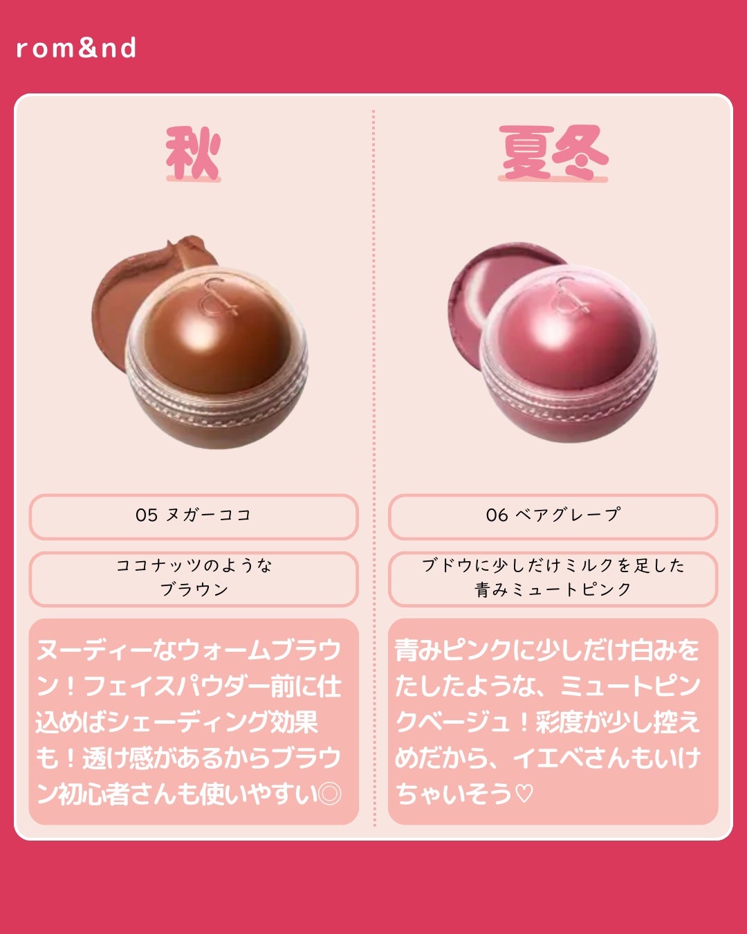 ジューシーロールチーク/rom&nd/ジェル・クリームチークを使ったクチコミ(5枚目)