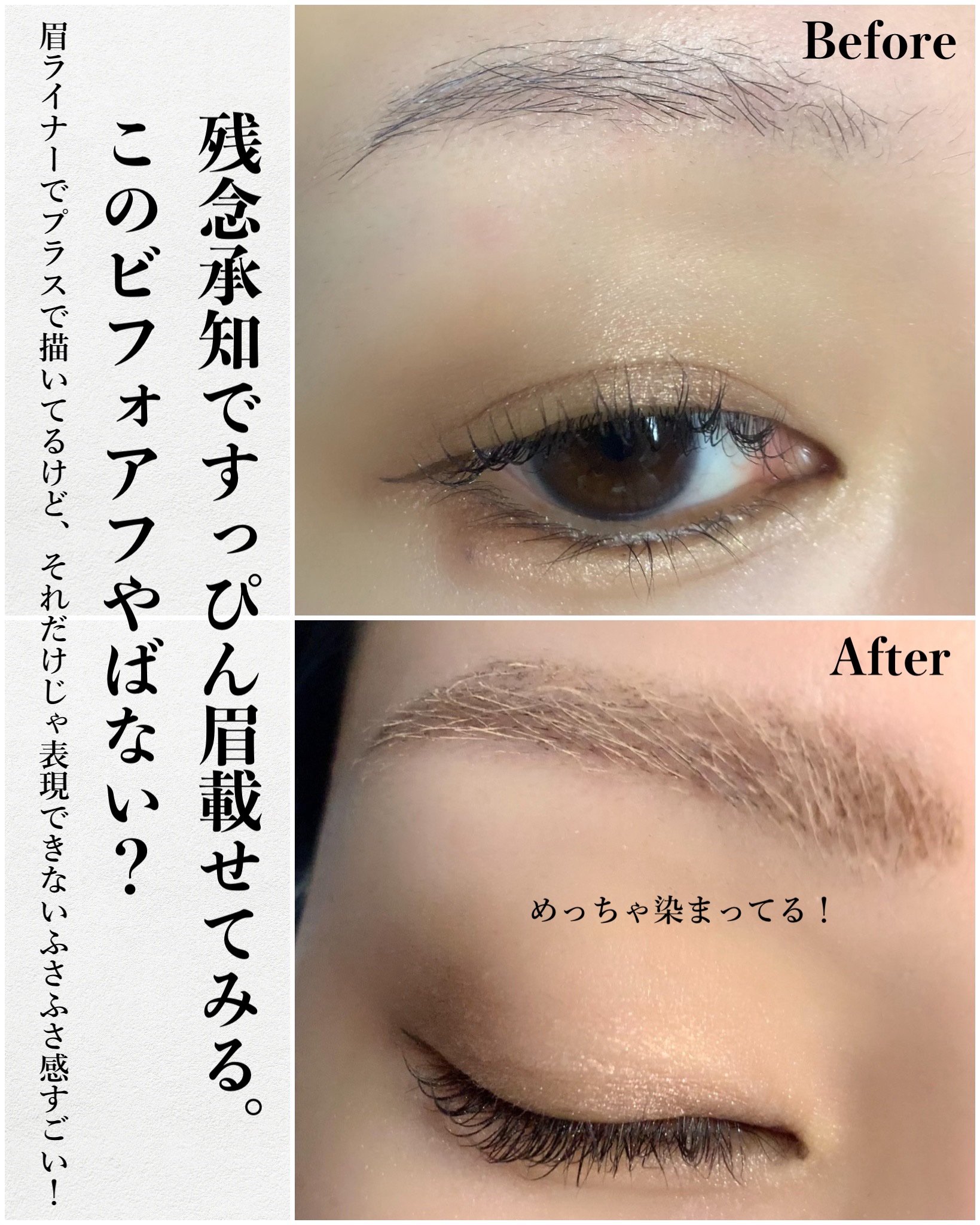 ピメル　うそつき眉マスカラ　マイルドベージュ/pdc/アイブロウを使ったクチコミ（3枚目）