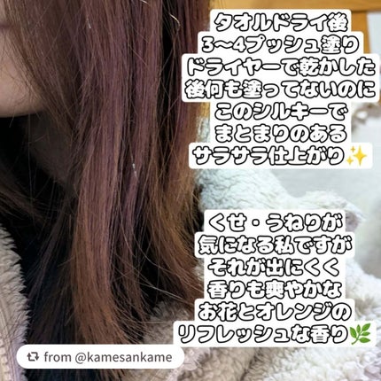 アノブ シルクエッセンスオイル/UNOVE/ヘアオイルを使ったクチコミ(4枚目)