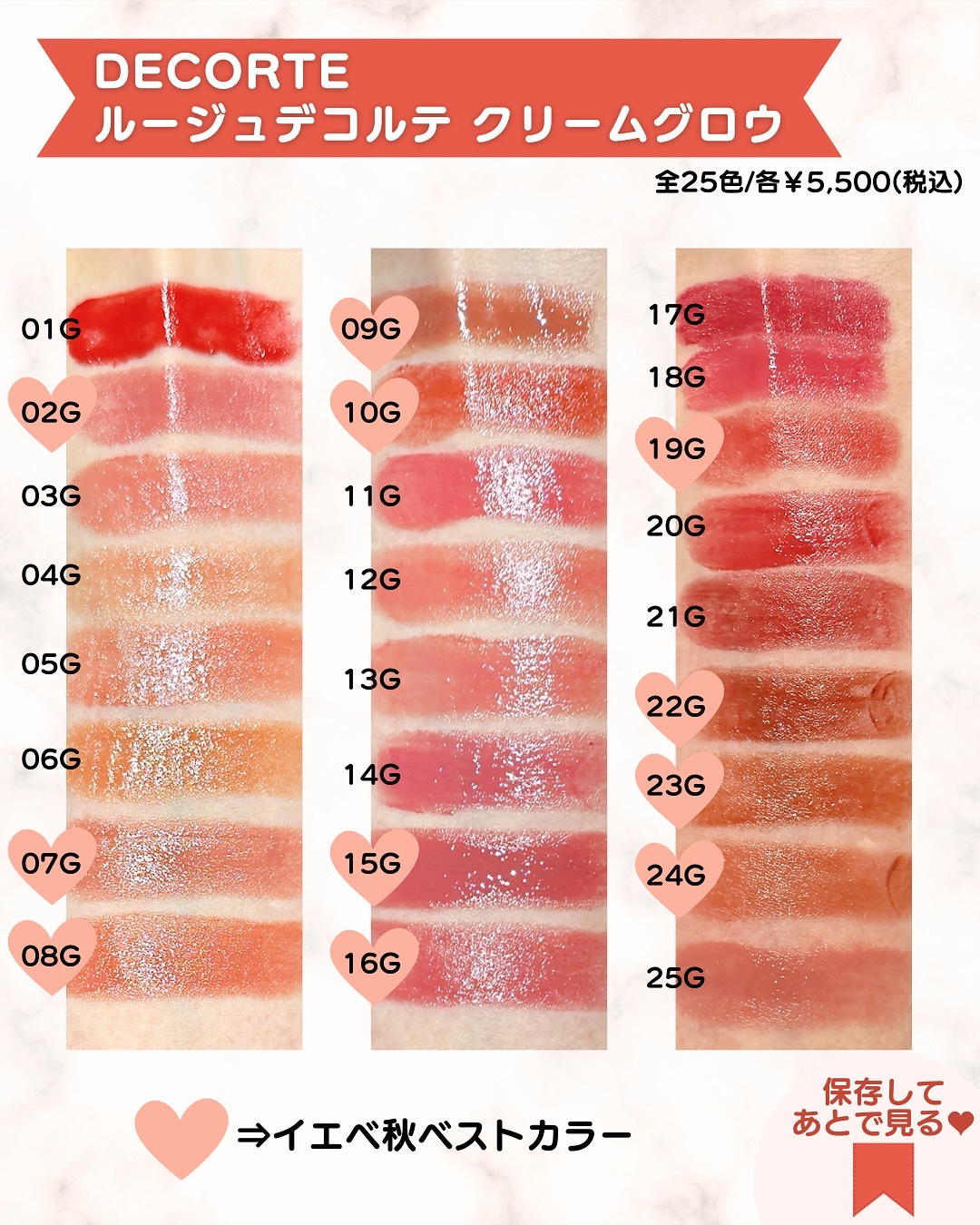 ルージュデコルテ　クリームグロウ 19G red accord/DECORTÉ/口紅を使ったクチコミ（3枚目）