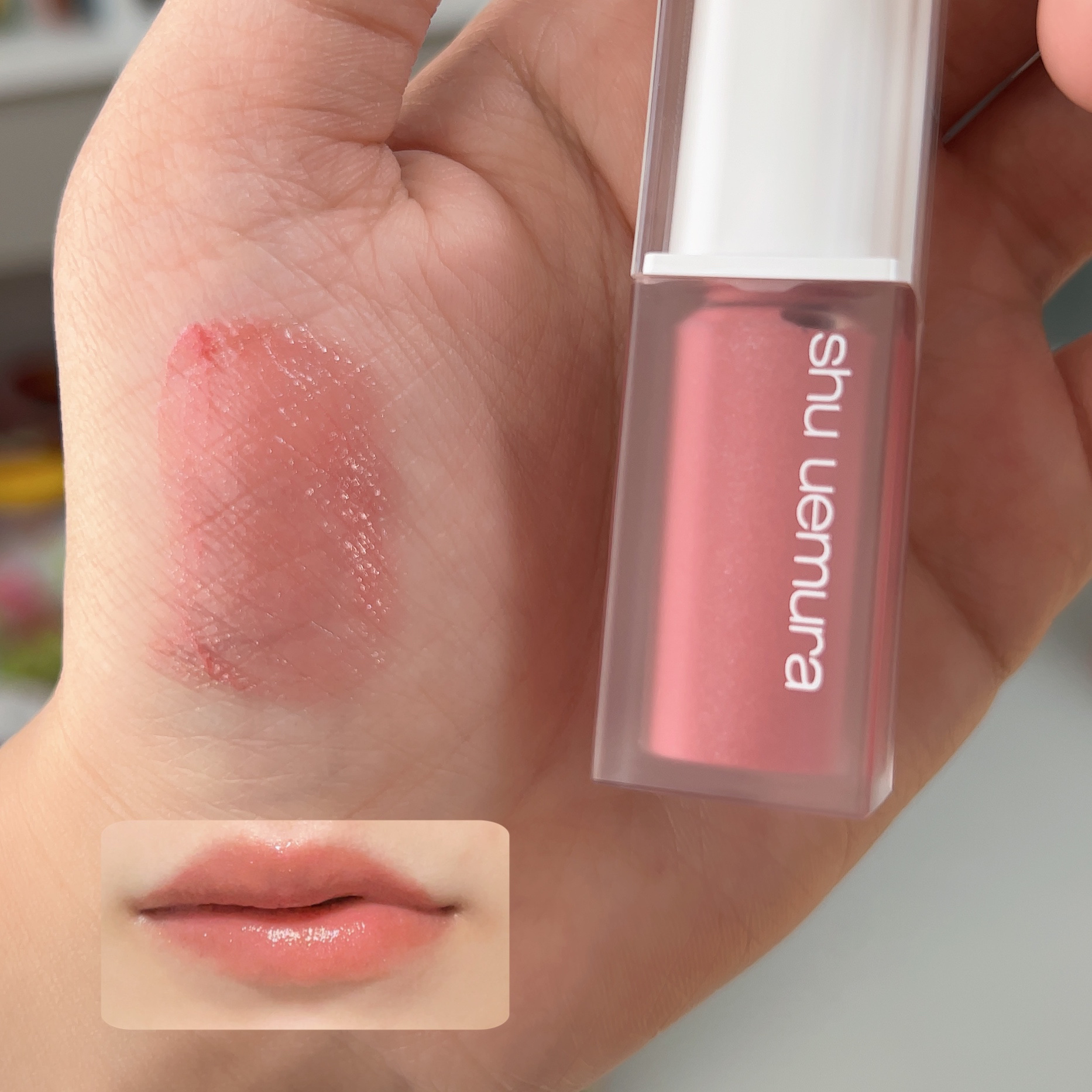 キヌケアグローアップ グリーム/shu uemura/口紅を使ったクチコミ（3枚目）